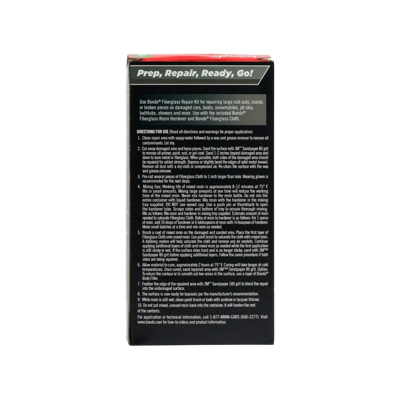 Bondo Fiberglass Resin Repair Kit, 00420, 0.45 Pint