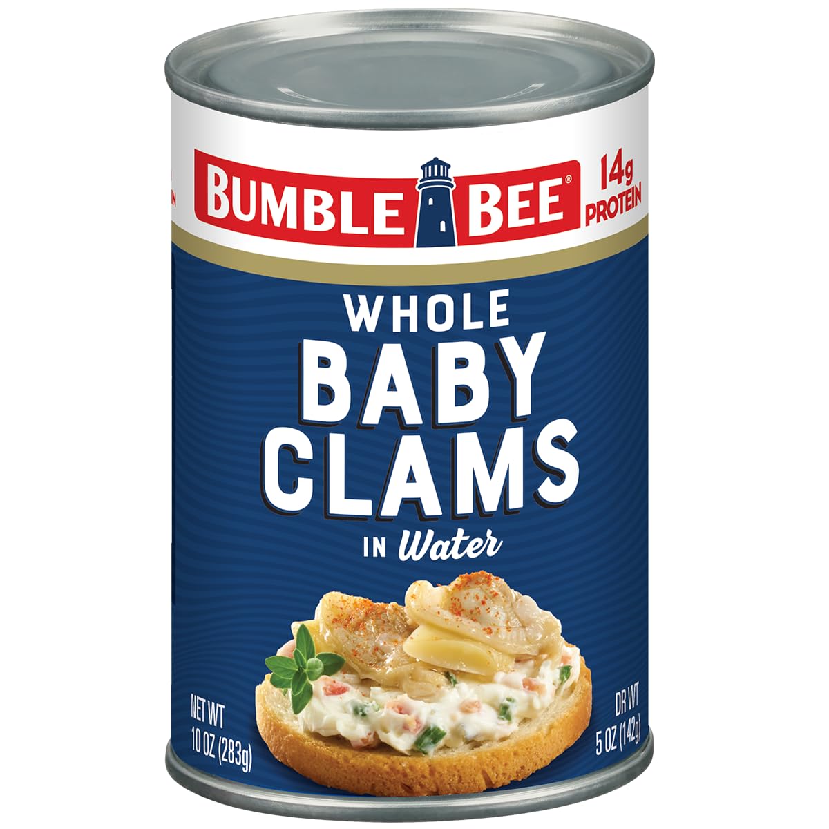 Bumble Bee Ganze kleine Muscheln in Dosen, 283g Dose – Verzehrfertig – 14g Protein pro Portion – Glutenfrei