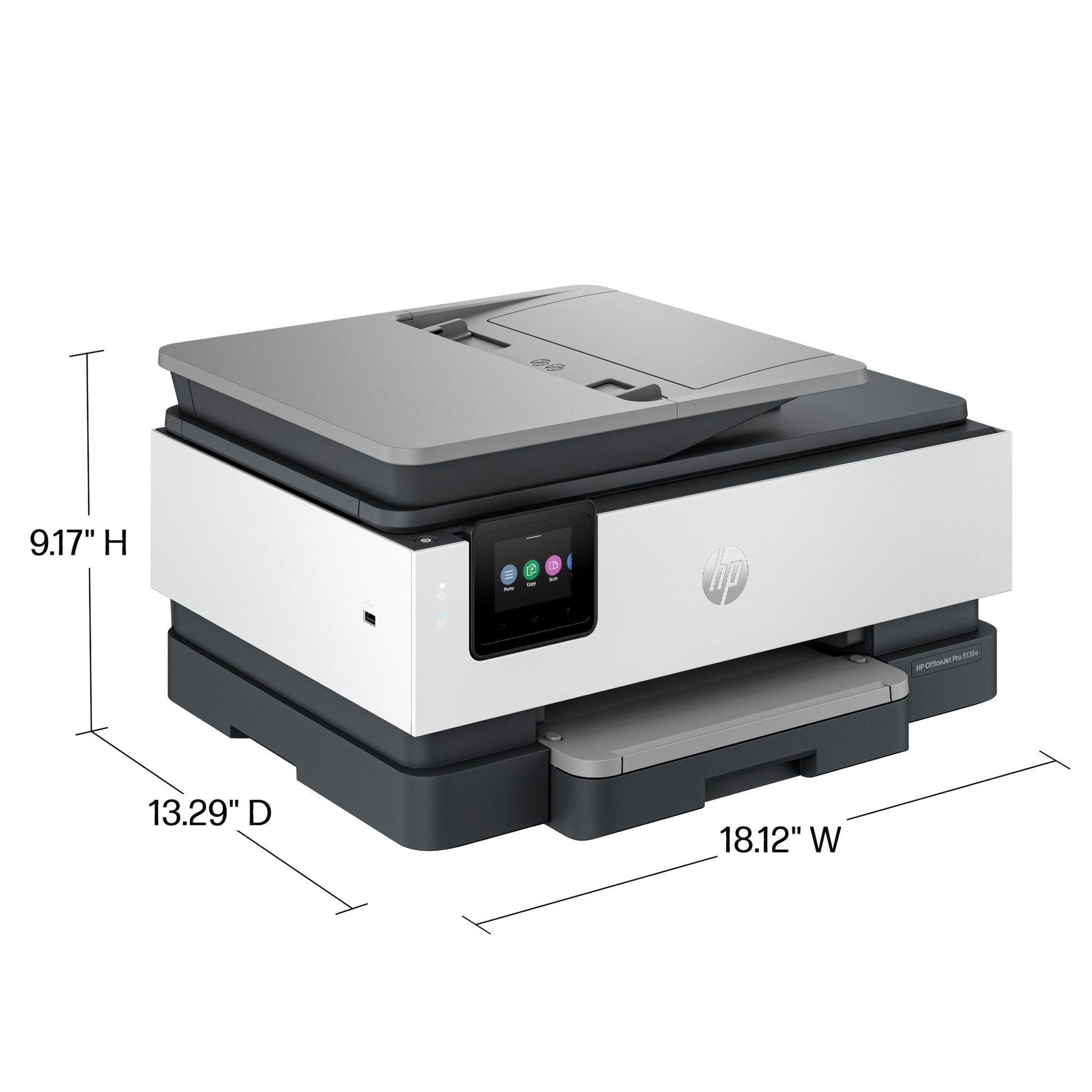 HP OfficeJet Pro 8139e Wireless All-in-One Color Inkjet Printer, Print, scan, Copy, fax, ADF, Duplex Printing Best-for-Home Office, 1 Year Instant Ink Trial Included
