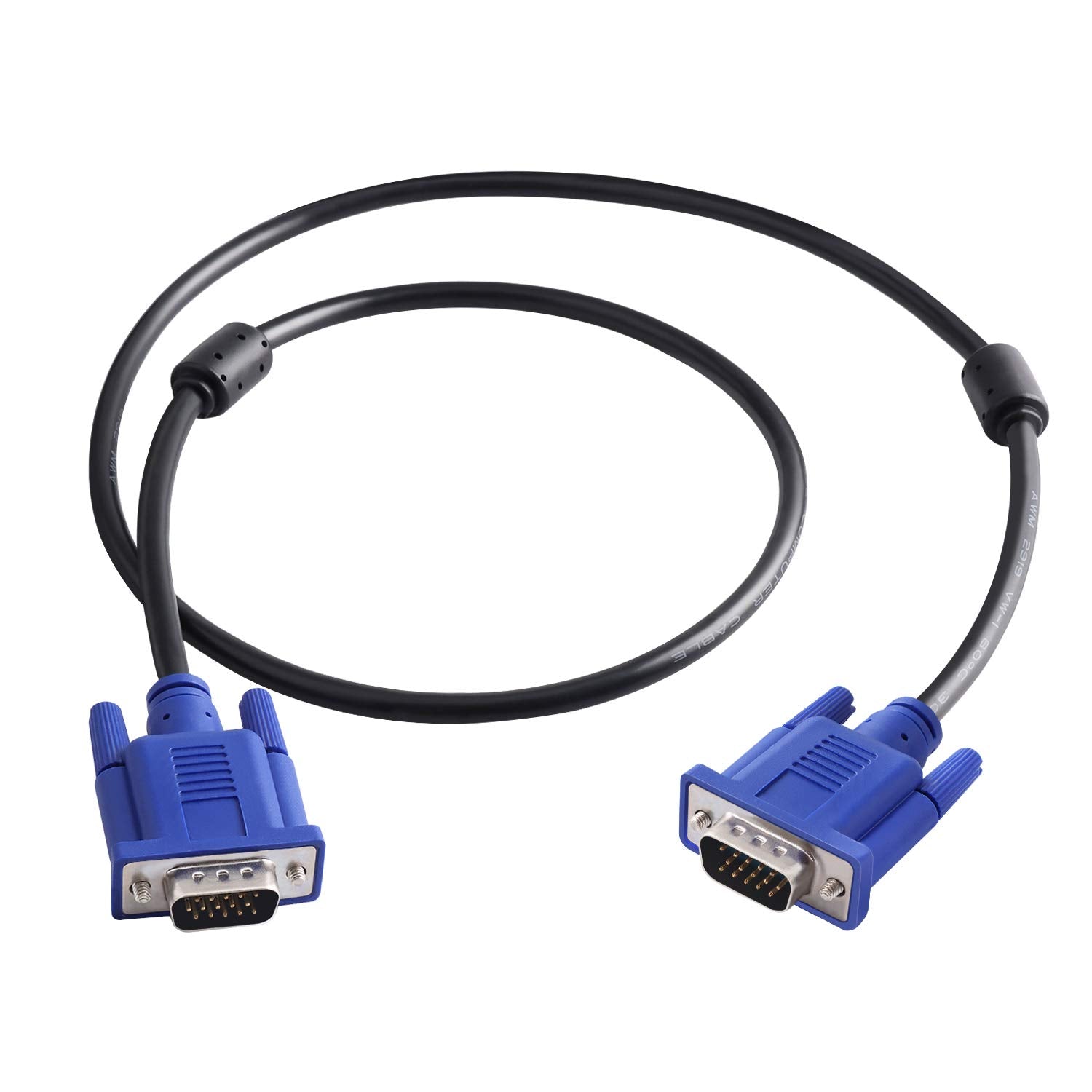 PASOW VGA to VGA Monitor Cable HD15 Male to Male for TV Computer Projector (3 Feet)