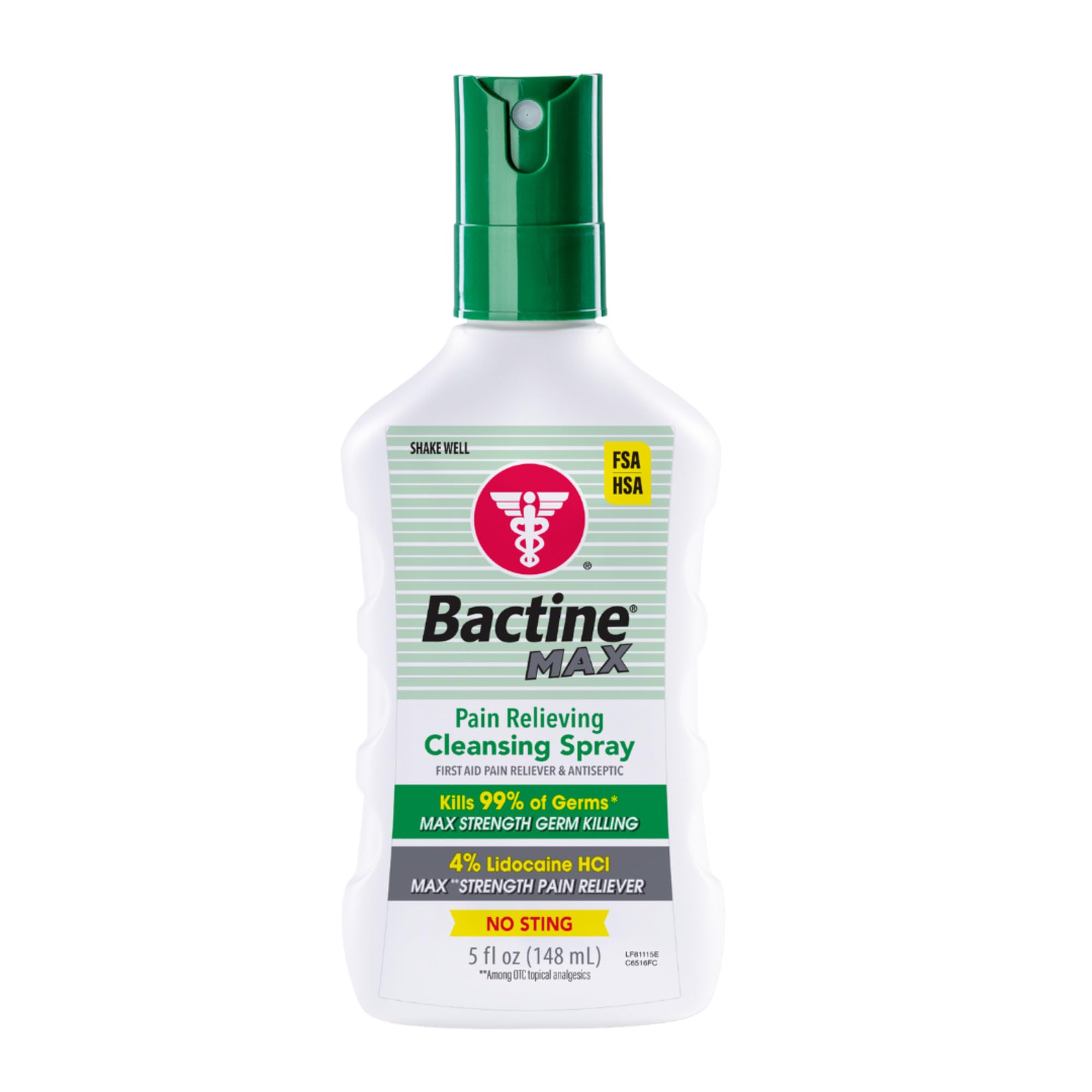 Bactine MAX First Aid Spray - Cleansing Spray with 4% Lidocaine - Relief for Minor Cuts, Burns & Bug Bites - 5oz
