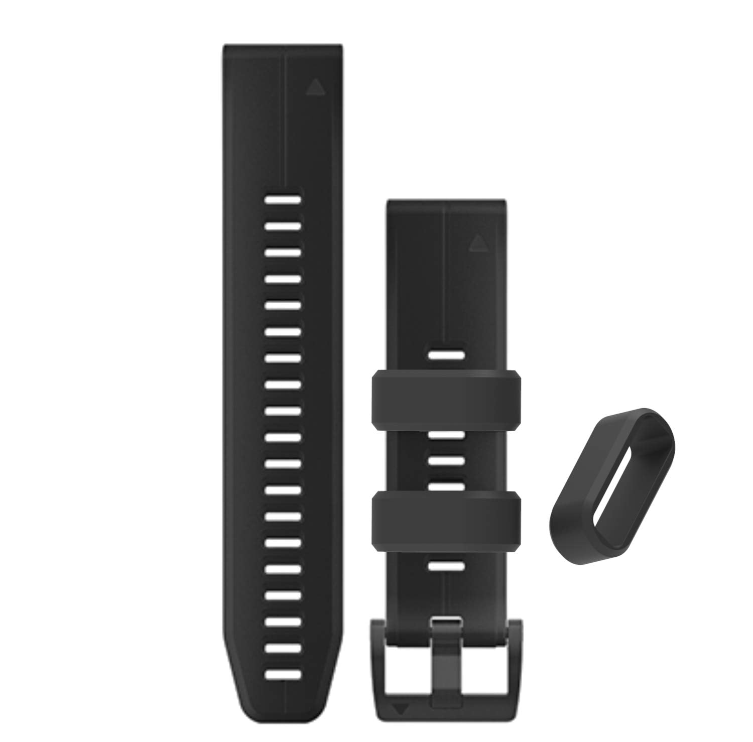 6-Pack Fastener Rings Compatible with Garmin Vivoactive 6 5 3/Forerunner 645 245 45 55 165/Venu Sq Sq2/Vivomove/Fenix 7S 6S 5S Band Keeper, Silicone Replacement Watch Band Loop/Holder/Clips