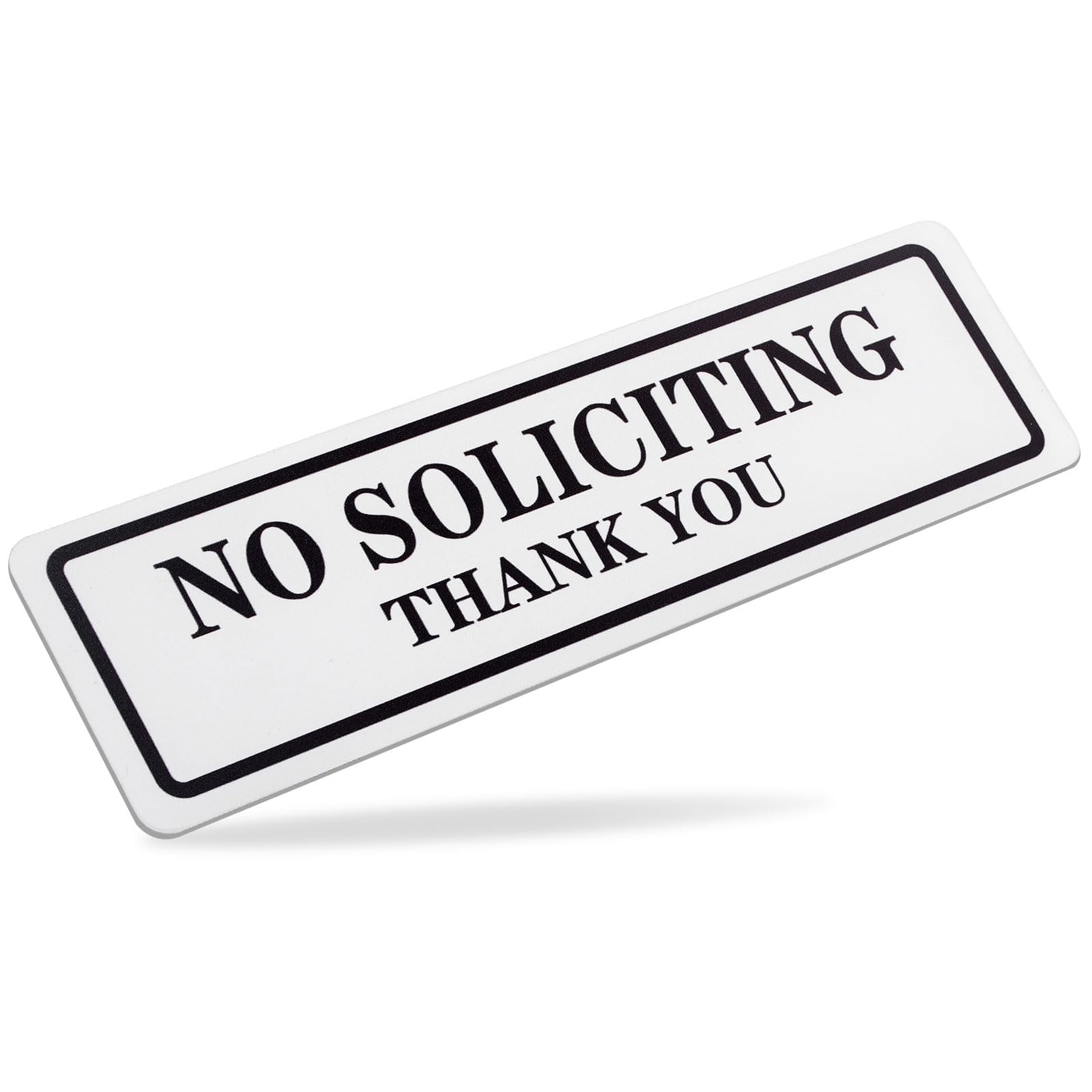 Qofaoye No Soliciting Sign for House That Keeps Solicitors Away, Super strong tape for all surfaces, 8.3 × 2.4 In,2025 version, Perfect for Home Office Front Doors, Windows, Walls, Courtyard