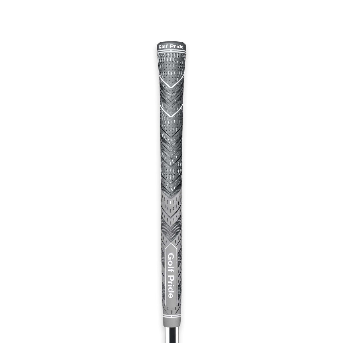 Golf Pride MCC Plus4 Golf Club Grip - All-Weather Hybrid Grip with Larger Lower Hand - Brushed Cotton Cord & Pebbled Texture - Midsize - Grey