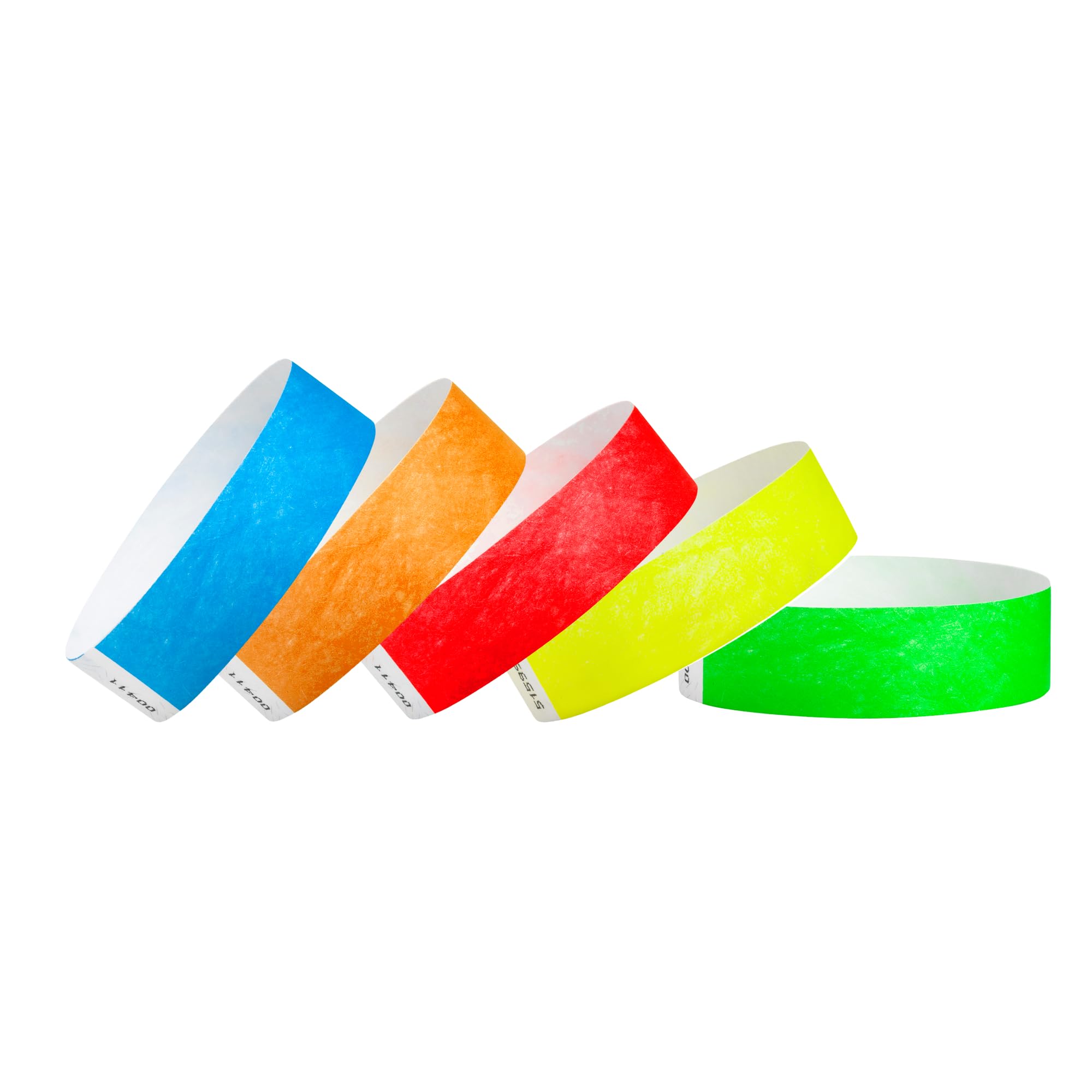 500 WristCo Tyvek Wristbands for Events - 500 Count, 5-Color Variety Pack - Tamper-Proof Design Prevents Reuse - Premium-Grade Bracelets for Hospital & Medical ID, Party, VIP Identification