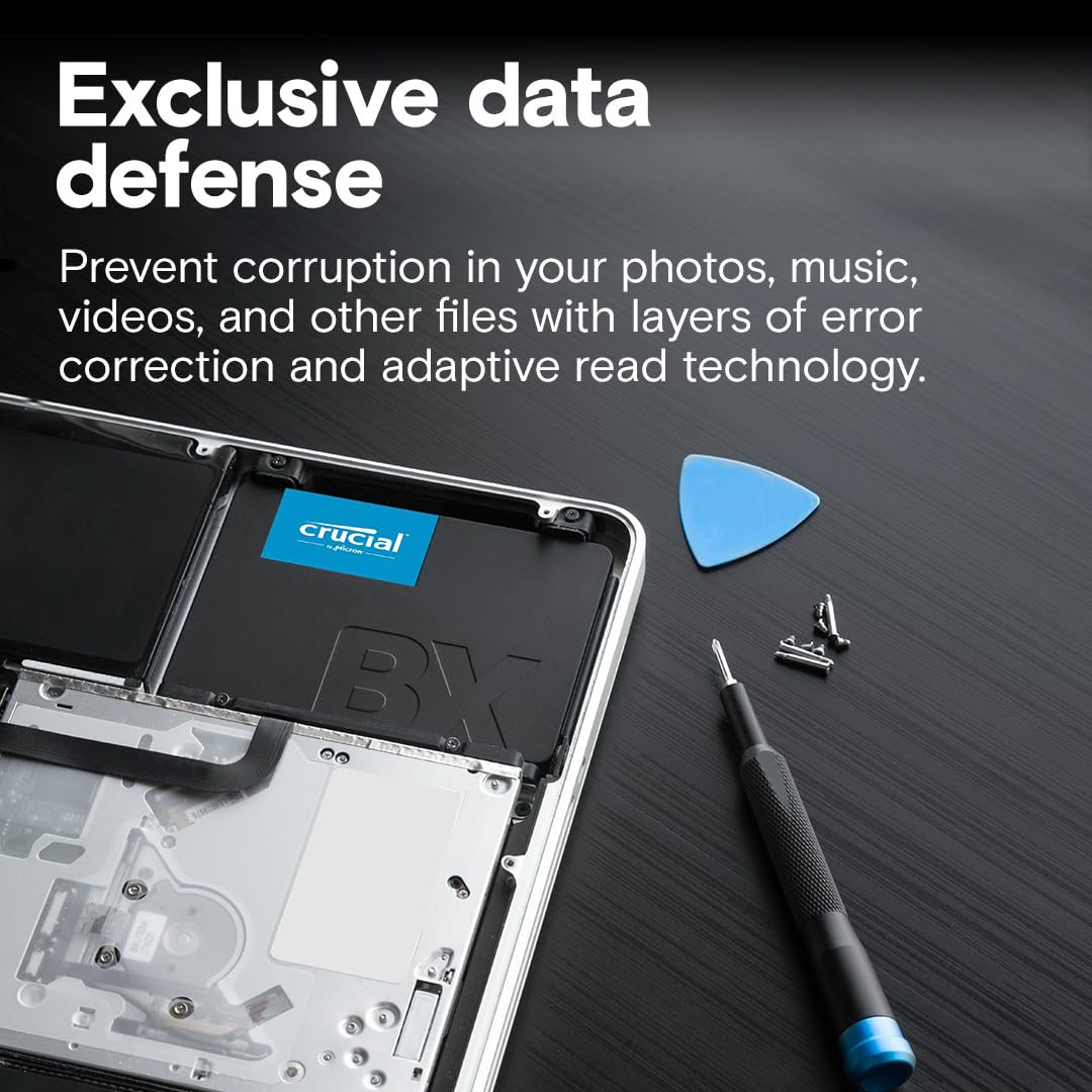 Crucial BX500 1TB 3D NAND SATA 2.5-Inch Internal SSD, up to 540MB/s - CT1000BX500SSD1, Solid State Drive