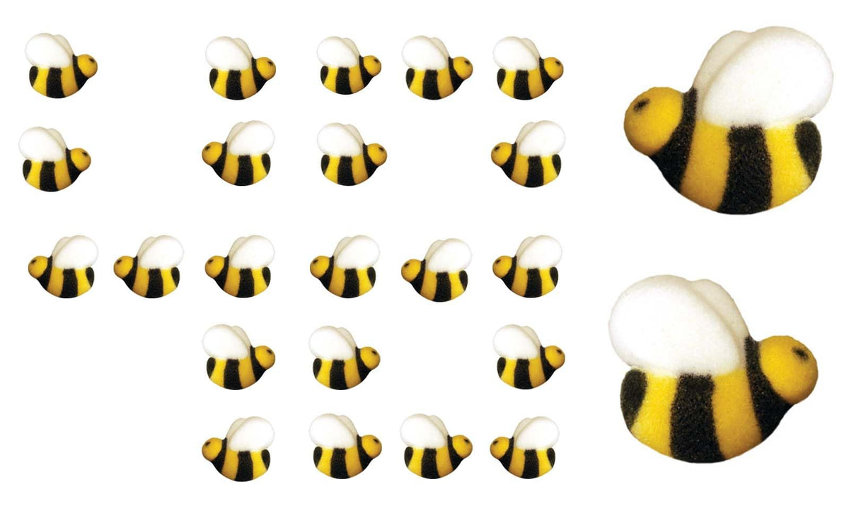 Bienen-Kuchen-Dekorationen - Hummel-förmige essbare Hartzucker-Dekorationen, 48 Stück von R.U.S. Candy Company