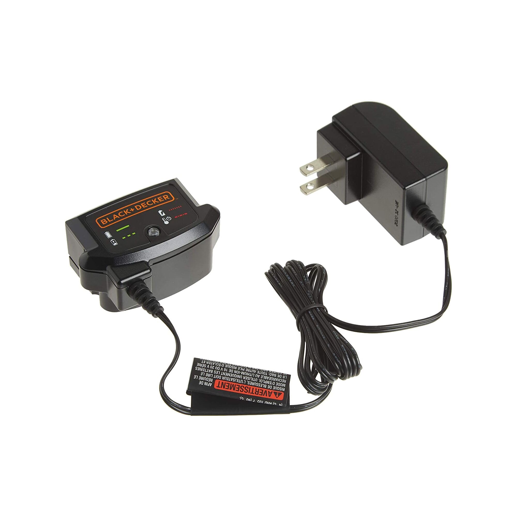 BLACK+DECKER 20V MAX Lithium-Ionen-Ladegerät, kompatibel mit 12V und 20V Akkus, Akku separat erhältlich (LCS1620B)