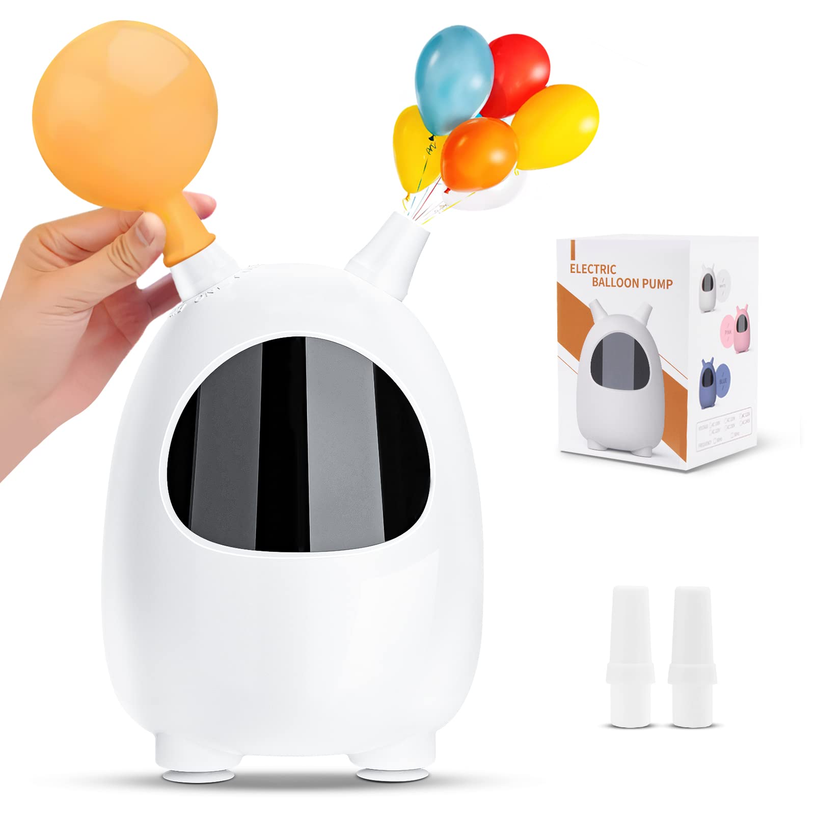 Ballonpumpe elektrisch, SPLAKS Ballon-Aufblasgerät Luftpumpe tragbarer Ballon-Gebläse für Girlandenbogen, Partydekoration, Geburtstag, Geschlechtsenthüllung, Abschlussfeier