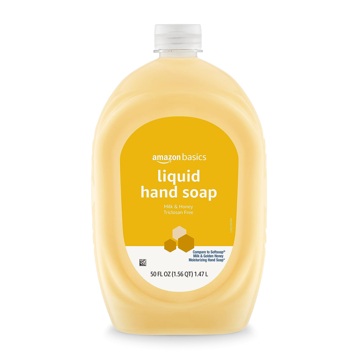 Basics Liquid Hand Soap Refill, Milk and Honey Scent, Triclosan-free, 50 Fluid Ounces, Pack of 1