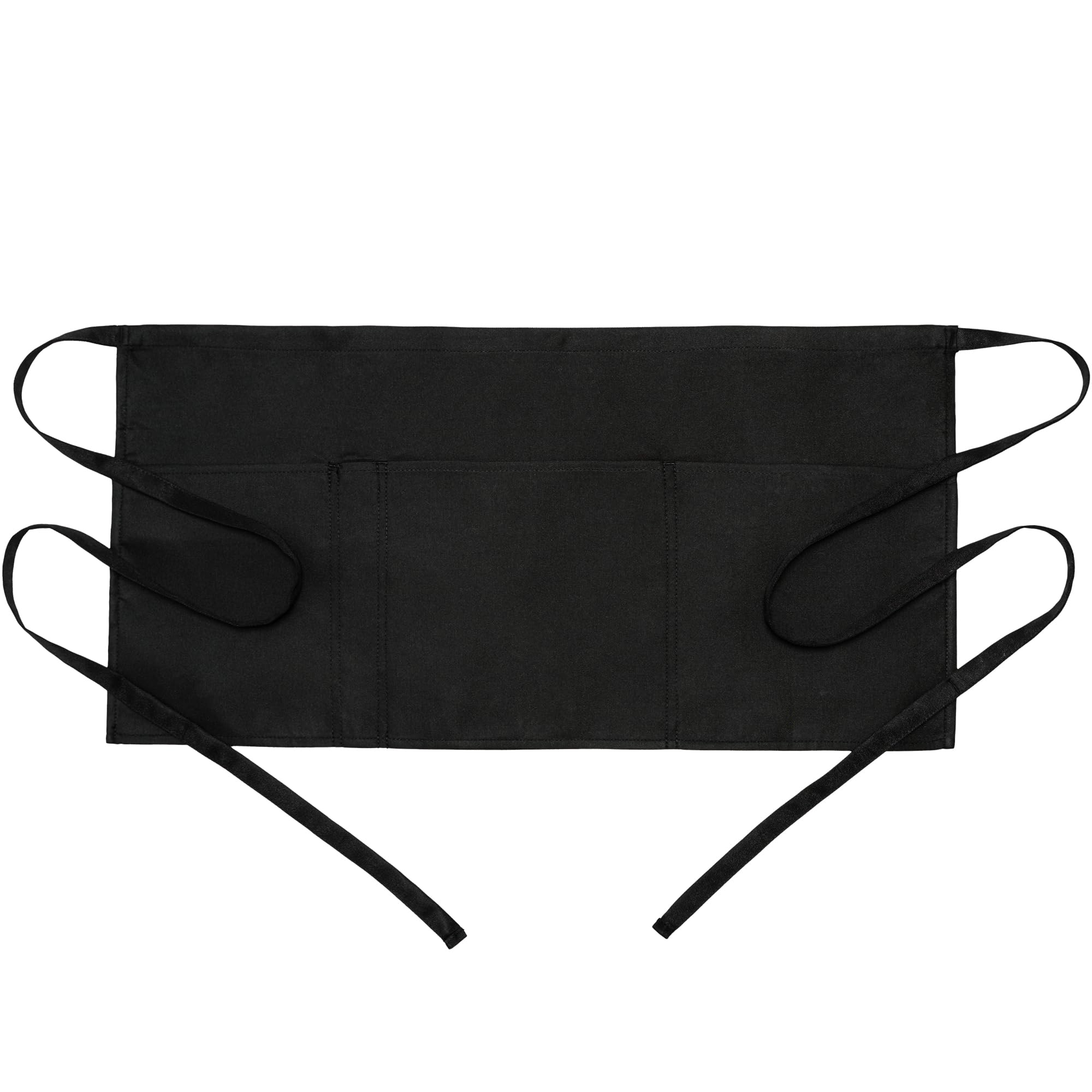 BOHARERS Taillenschürze mit 3 Taschen – Schwarz Kellnerin Kellner Service Kurze Schürzen