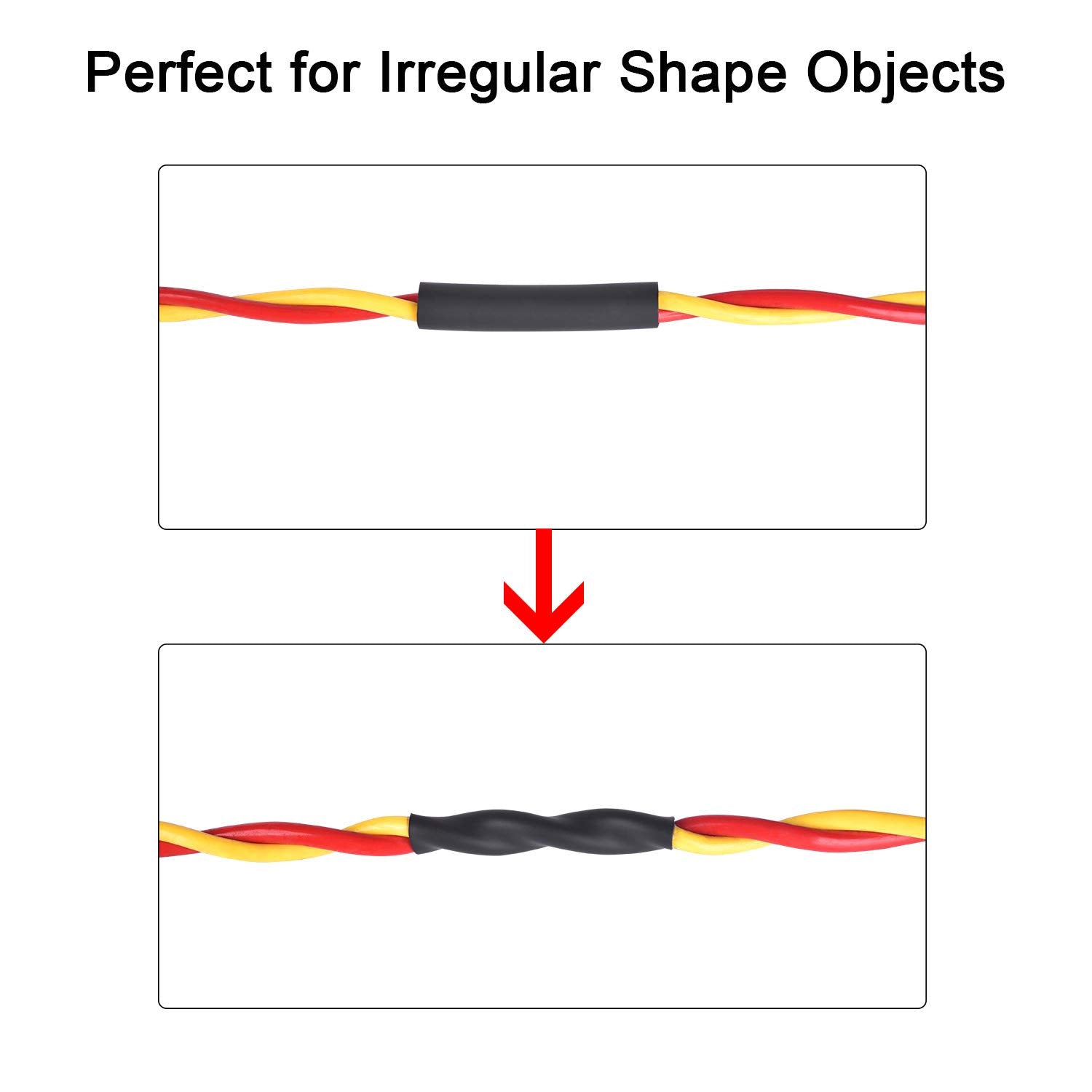 XHF UL Listed 1/2 Inch 10Ft 3:1 Waterproof Heat Shrink Tubing Roll Marine Grade Adhesive Lined Heat Shrink Tube, Insulation Sealing Oil-Proof Wear-Resistant Black