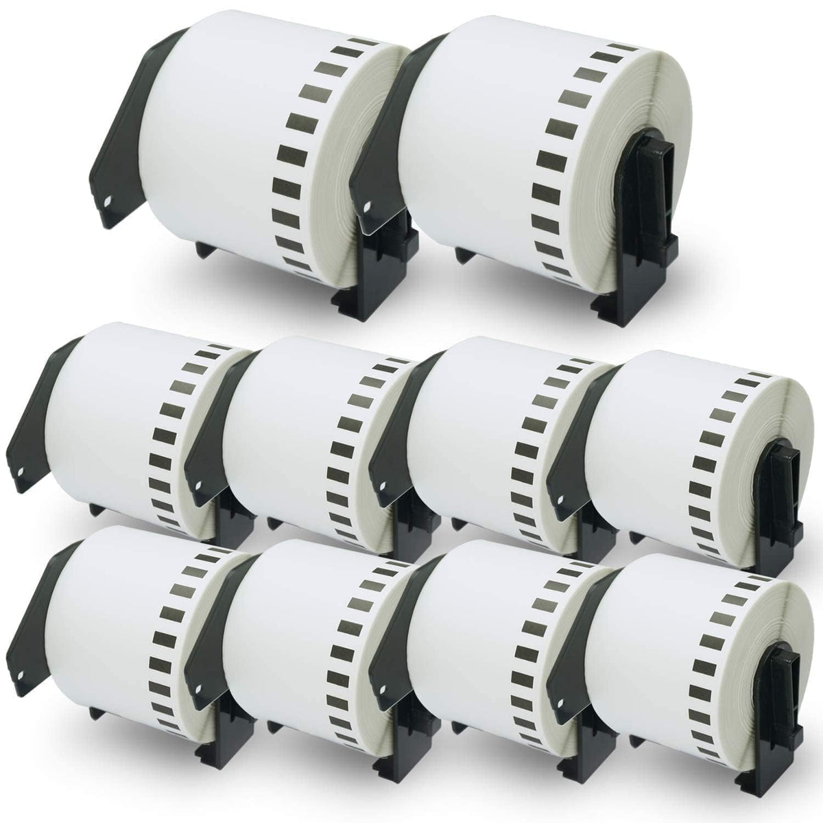 BETCKEY - Compatible Continuous Labels Replacement for Brother DK-2205 (2.4 in x 100 ft), Use with Brother QL Label Printers [10 Rolls]
