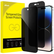 JETech Privacy Full Coverage Screen Protector for iPhone 14 Pro Max 6.7-Inch, Anti-Spy Tempered Glass Film, Edge to Edge Protection Case-Friendly, 2-Pack