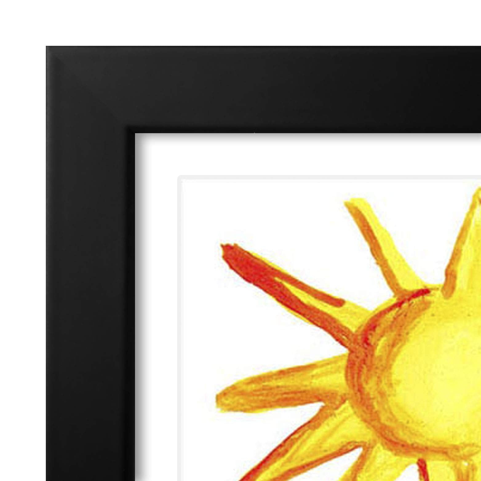 Kids Artwork Frame Changeable (Black) - Magnetic Door Holds 100 Art Pieces - 8.5x11 Letter Size Display with Mat or 10x12.5 Without Mat - My Mini Masterpiece