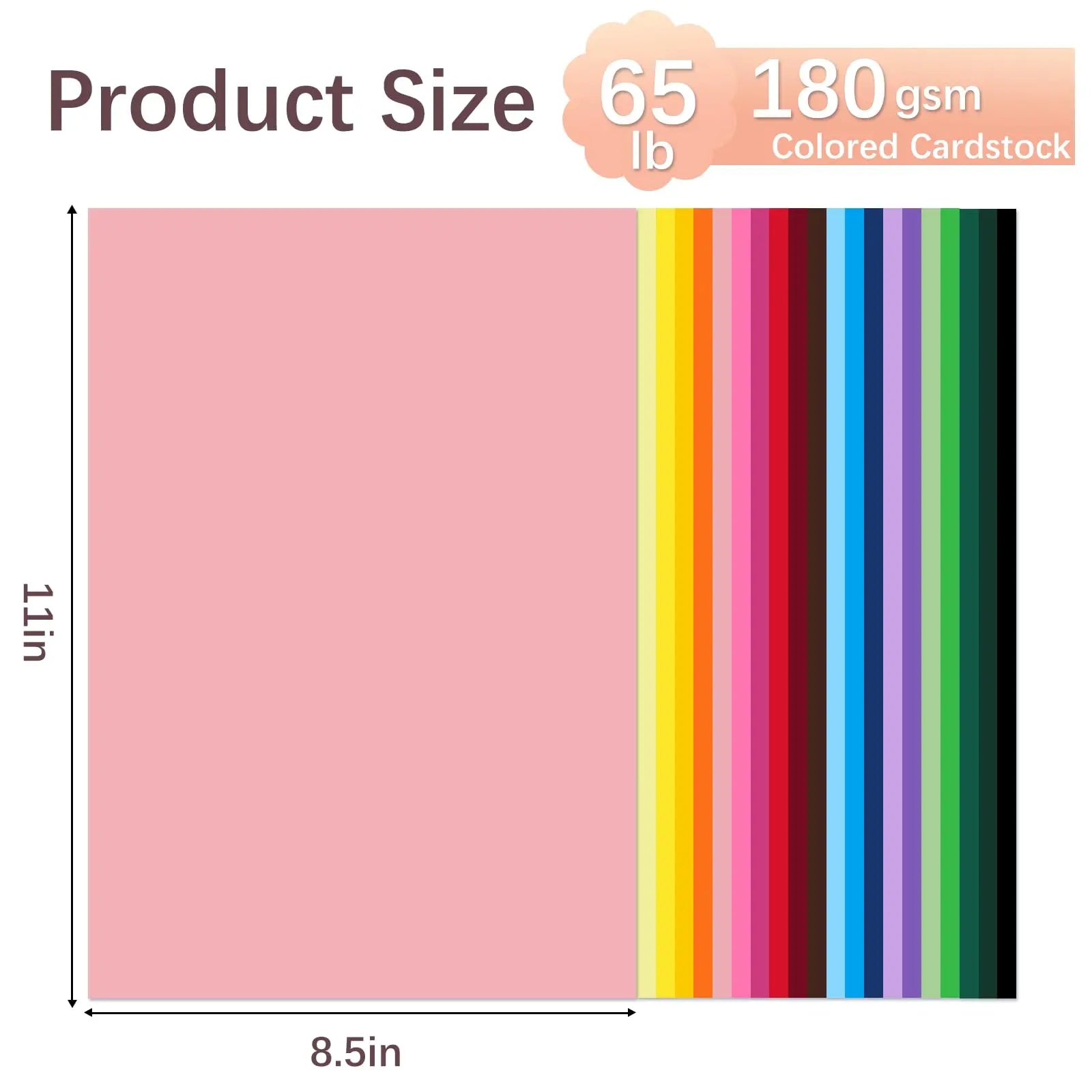 Ftumertly 40 Sheets Colored Cardstock, 20 Assorted Colors 180gsm/65lb Card Stock Paper 8.5 x 11 Card Stock Colored, Colorful Cardstock Paper for Crafting, Christmas DIY Card Making, Scrapbooking