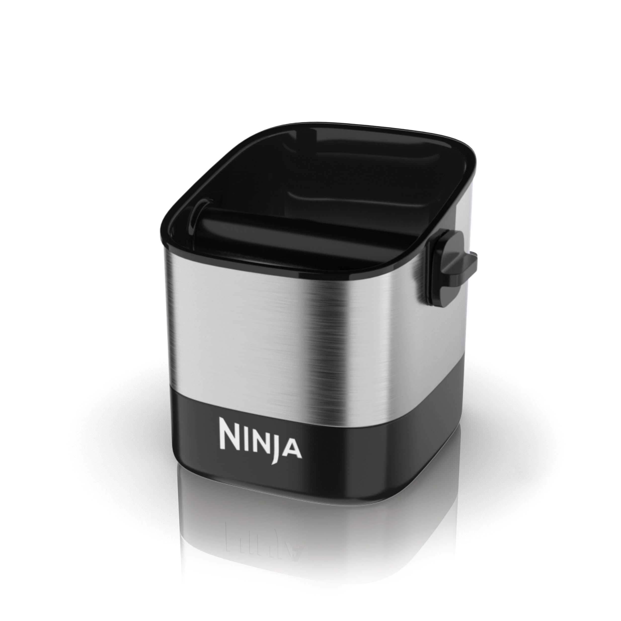 Ninja Luxe Cafe Knock Box, Accessories for Espresso Machine, Easy & Mess-Free Puck Disposal, Coffee & Espresso Grounds, Non-slip Base, Removable Bar, Holds 10 Double Shot Pucks, XSKKNOCKBOX
