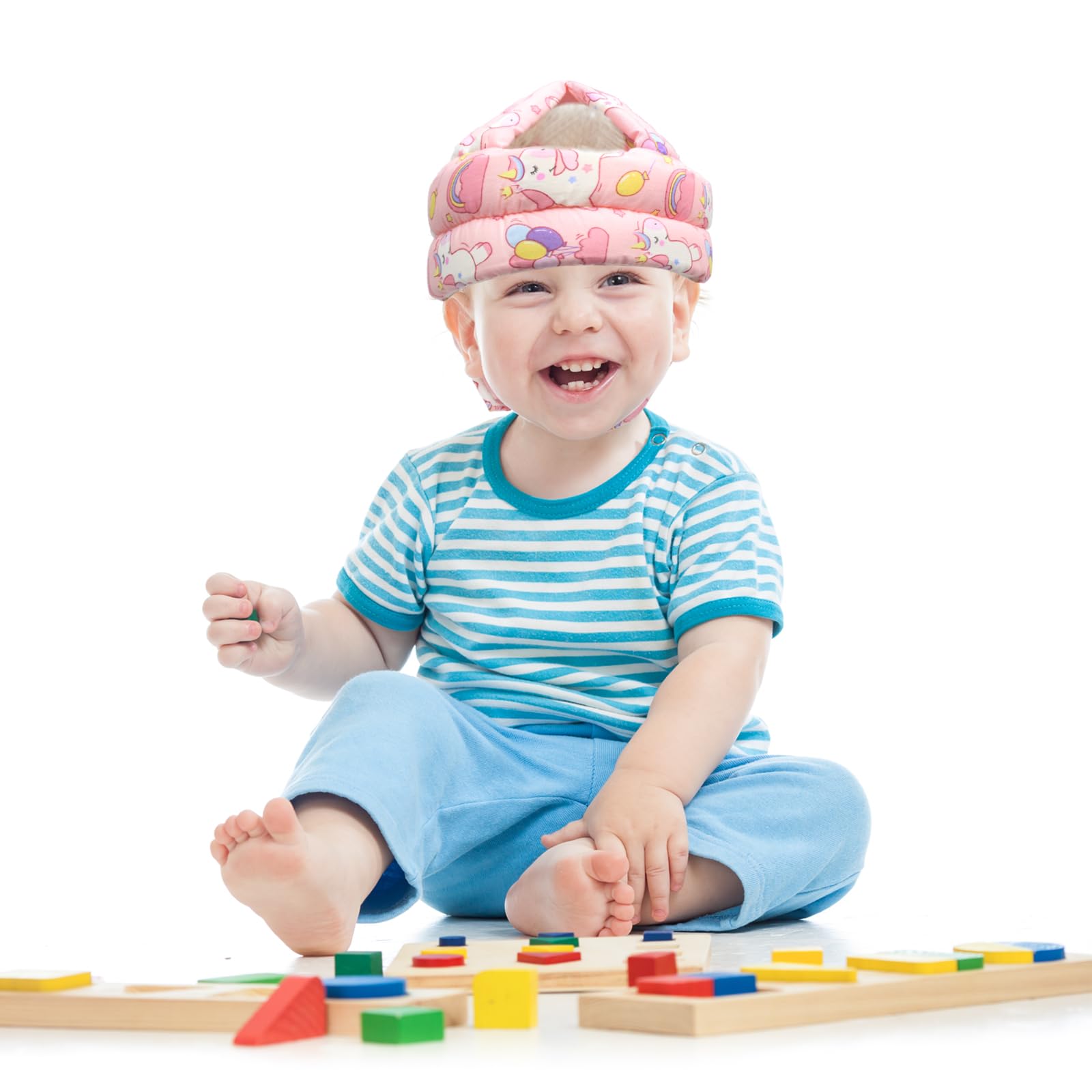 REFLYAWAY Baby Head Protector Baby Helmet for Crawling Walking, No Bumps Safety Head Adjustable Protective Cap for Walking, Playing (Unicorn)