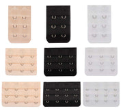 HAALII Women Bra Extender, Bra Extender 2&3&4 Hook 3 Row Band Multi Size Lady’s Breathing Room Soft Comfortable Elastic Extension Strap 9pcs