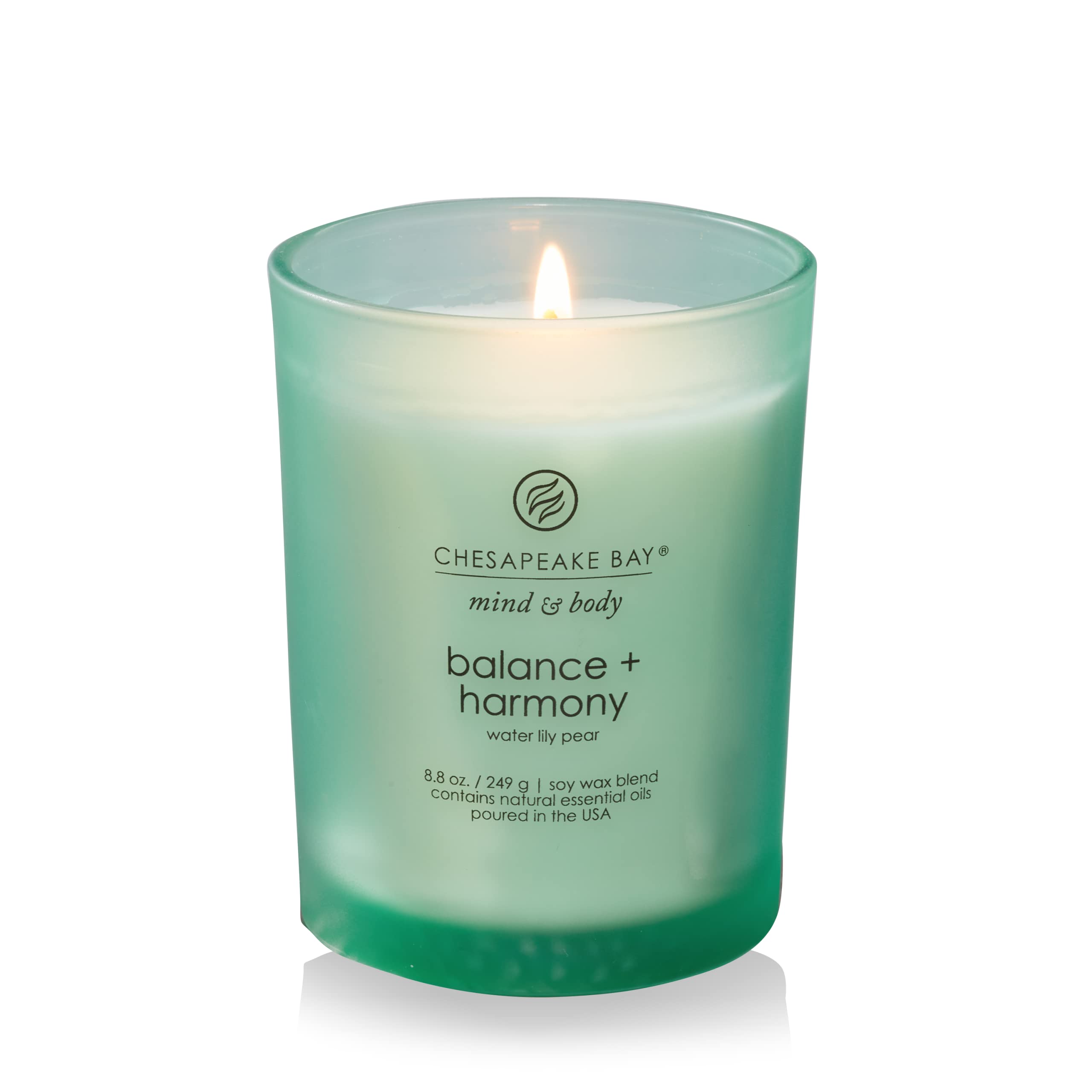 Chesapeake Bay Balance + Harmony Duftkerze Seerose & Birne Duft 50 Stunden Brenndauer Warme & dekorative Sojawachs-Mischung