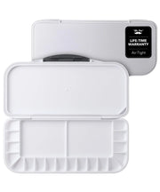Mr. Pen Airtight 18-Well Watercolor Palette with 2 Mixing Areas and Lid - Folding Paint Tray