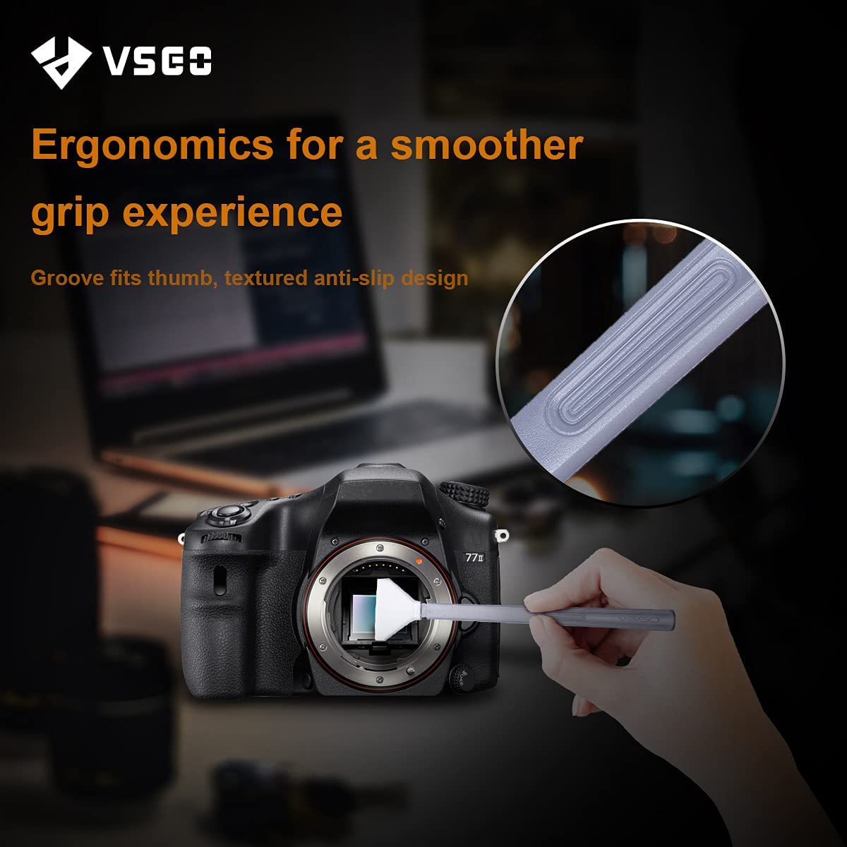 VSGO VS-S03E Full Frame Sensor Cleaning Kit, 12pcs Sensor Swabs & 10ml Cleaner, Compatible with Sony, Nikon, Canon FF CCD CMOS