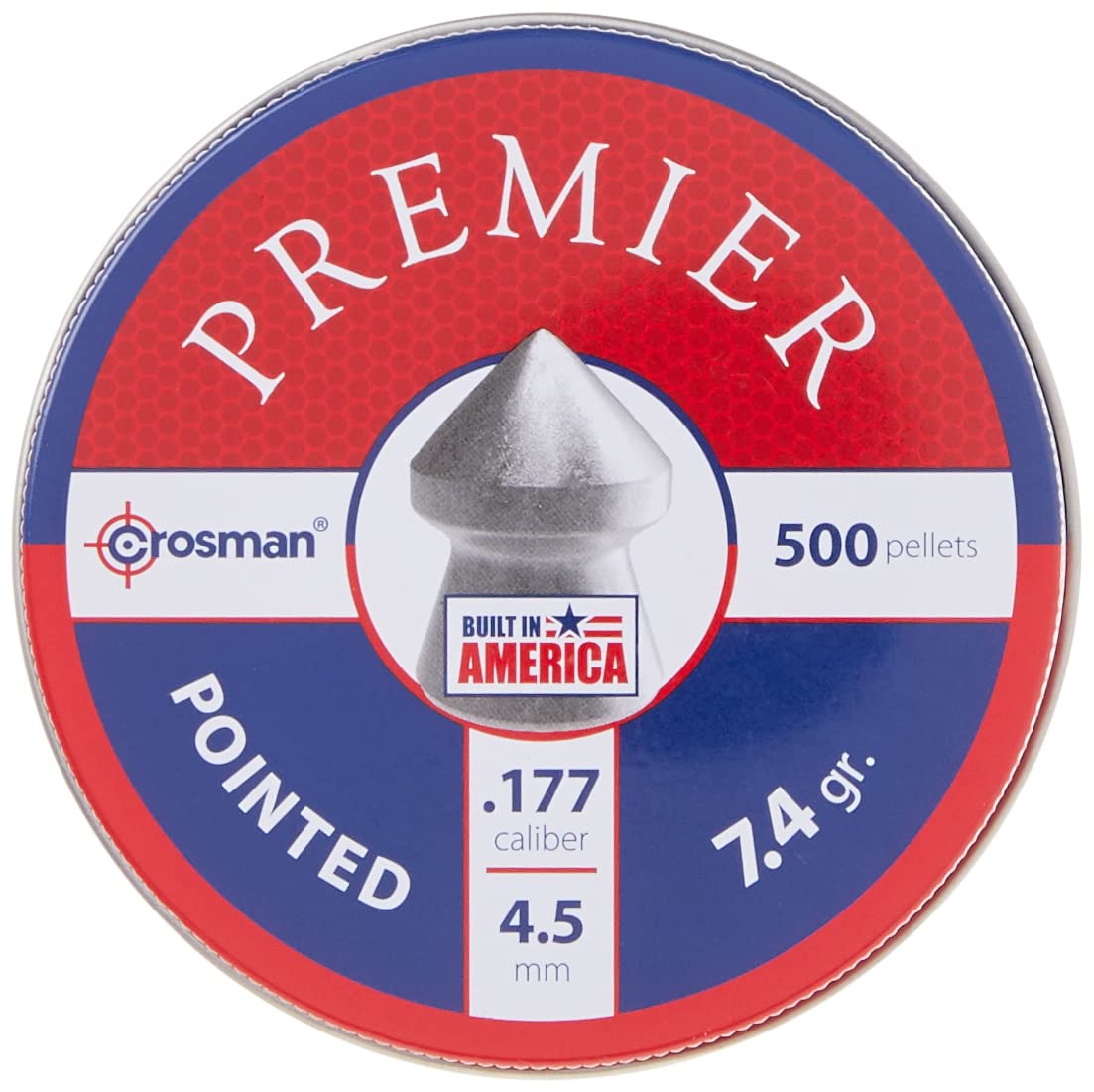 Crosman 7-P577 Pointed .177-Caliber Pellets, lead(500-Count)