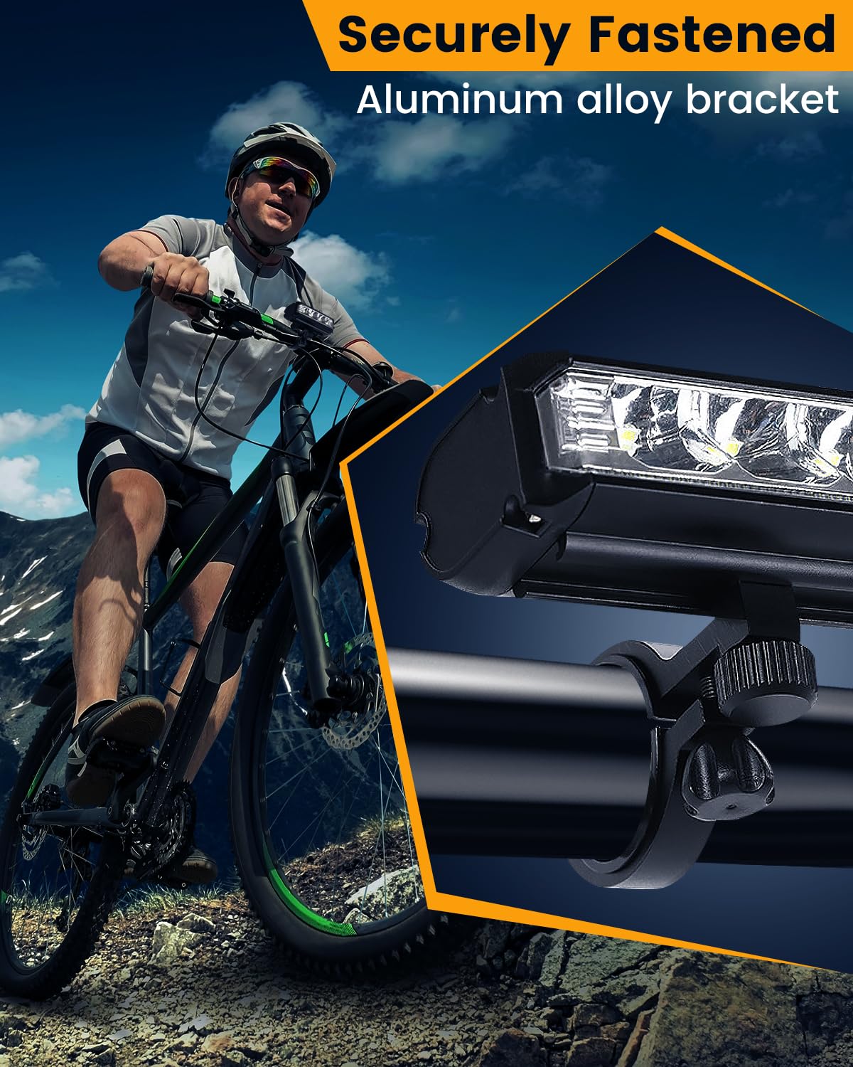 Super Bright Bike Light for Night Riding, USB Rechargeable Bicycle Light, Bicycle Headlight Set, Daytime Running Light, Waterproof Bike Headlight Taillight for Adult Kid Mountain MTB Off-Road Cycling