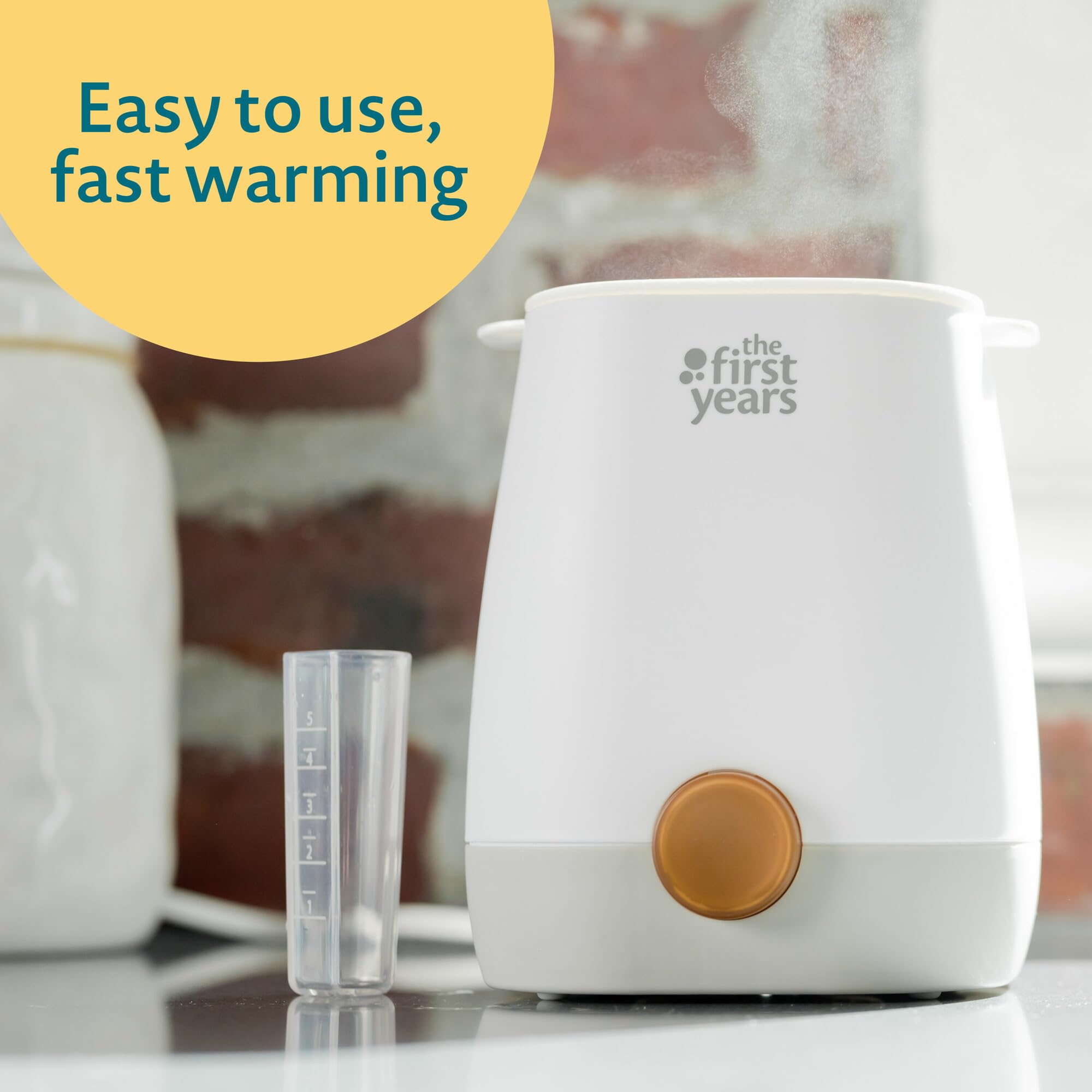The First Years Baby Bottle Warmer and Sterilizer - Pacifier and Bottle Nipple Sanitizer - Feeding Baby Essentials for Formula or Breast Milk - Holds Multiple Sizes
