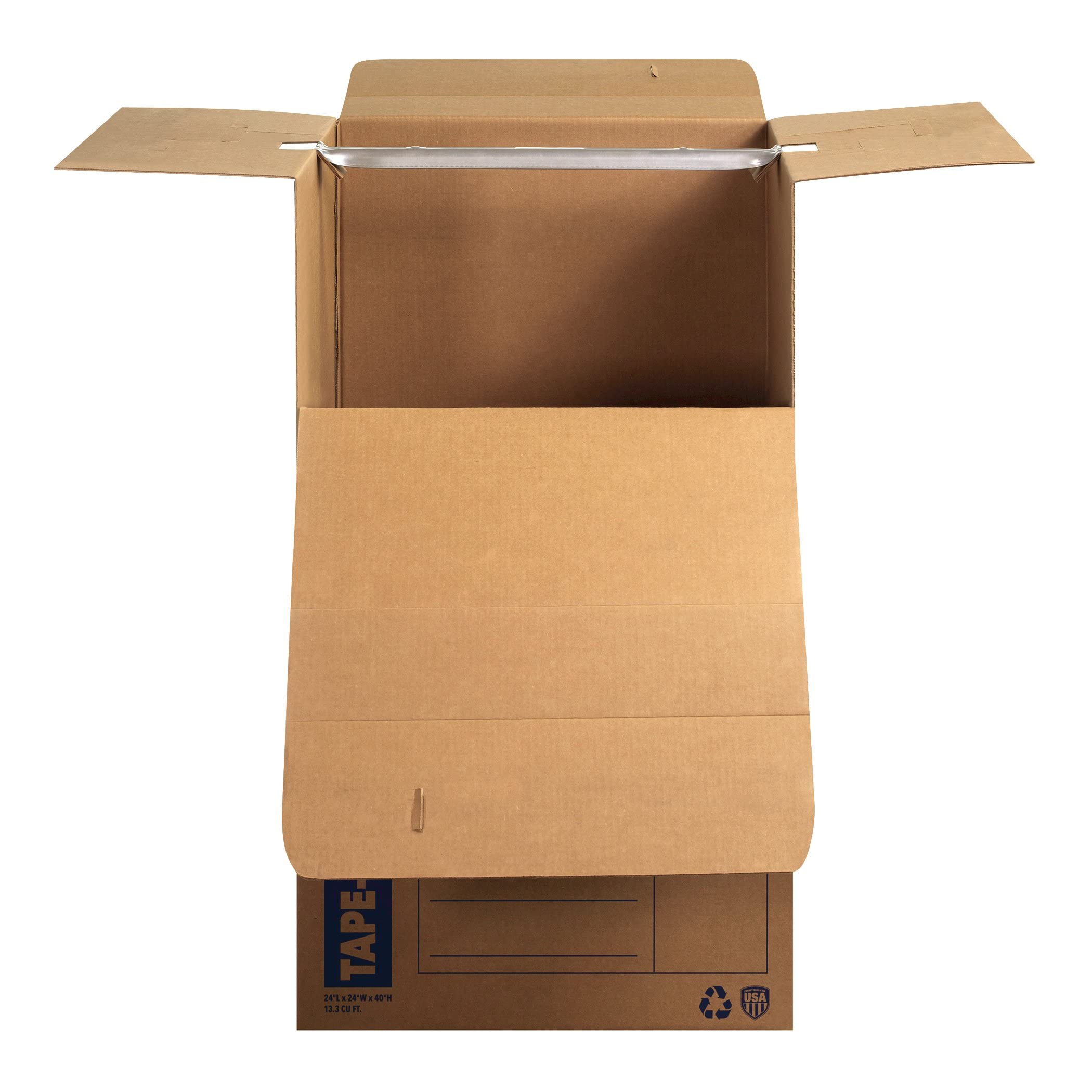 Bankers Box Tall Wardrobe Box 3 Pack, Tape-Free Design, 24-in x 24-in x 40-in (7710501)