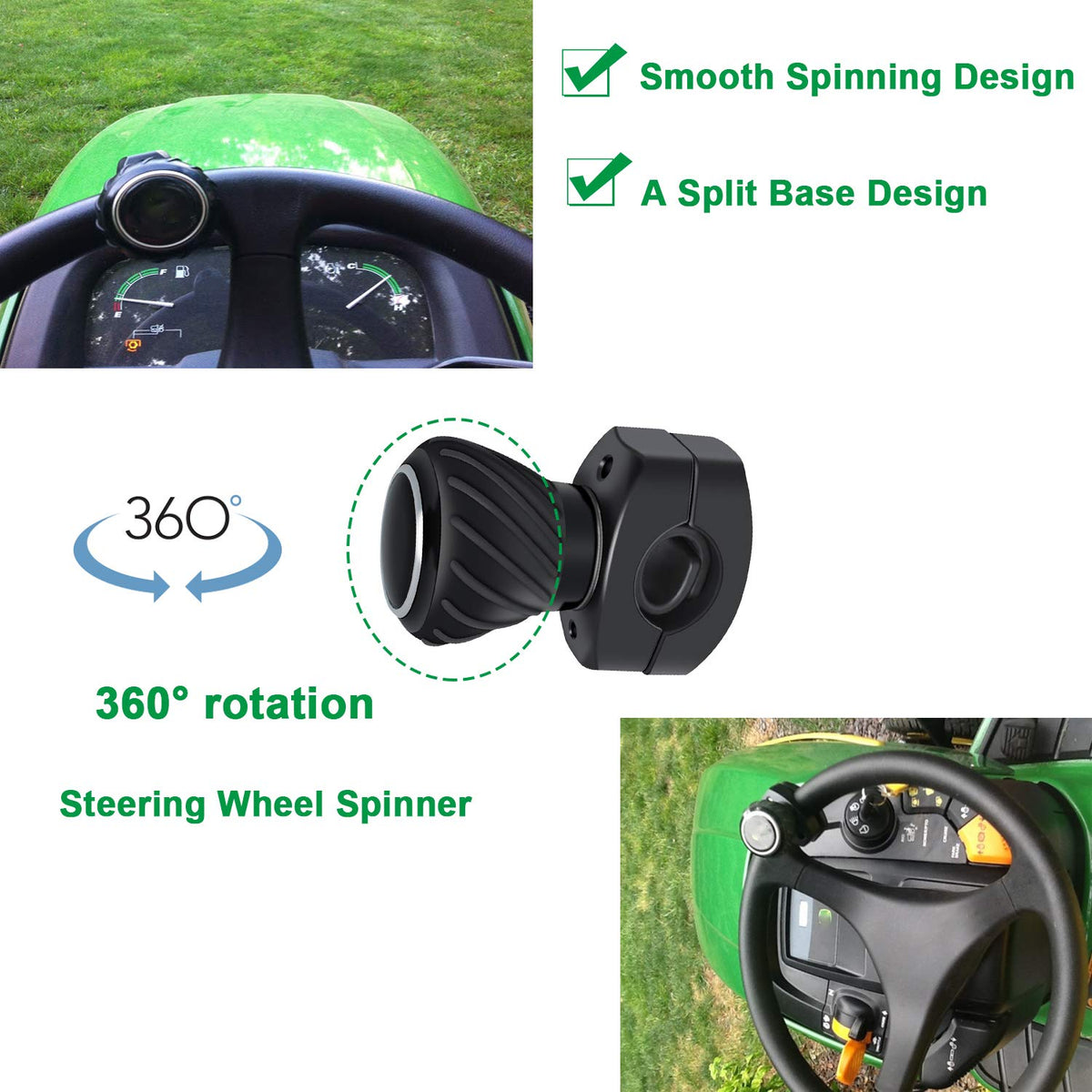 Tractor Steering Wheel Knob for Kubota Jo-hn Dee-re Tractors, Cars, Trucks, Mowers, Forklifts, Universal Spinner Knob Steering Wheel Ball Knob