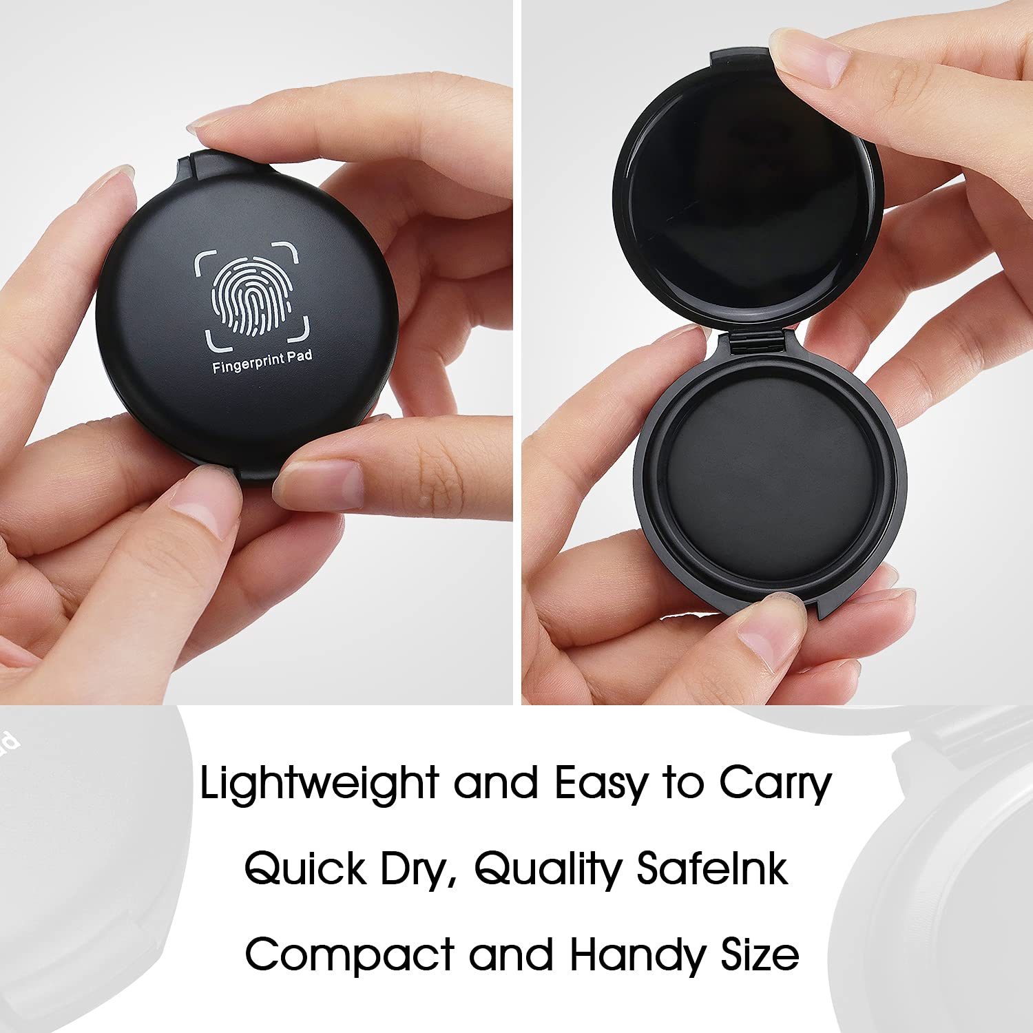 1 Pack Thumbprint Fingerprint Ink Pad Stamp Pad for Notary Supplies Identification Security ID Fingerprint Cards Law Enforcement Fingerprint Black Stamp Ink pad