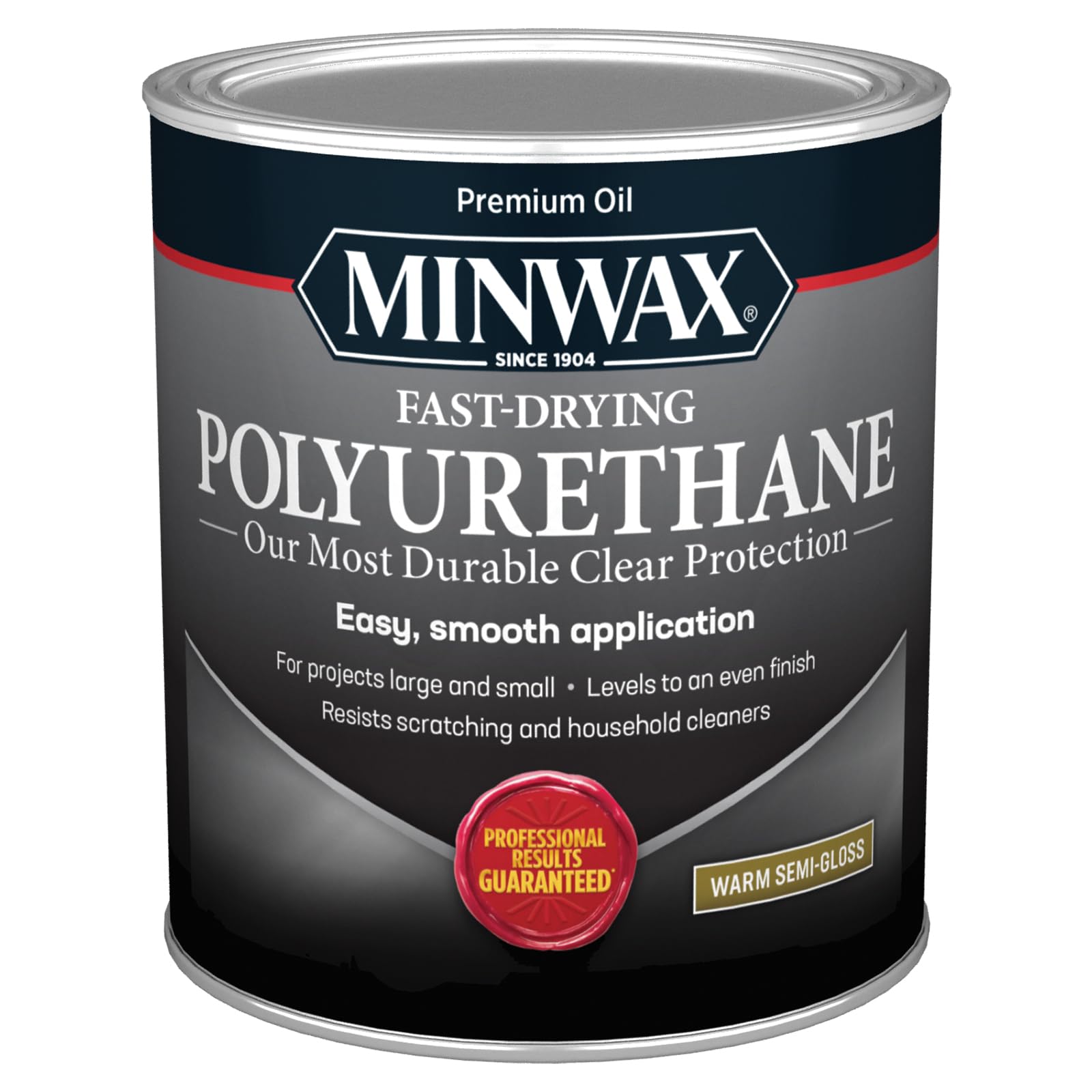 Minwax Schnelltrocknender Polyurethan-Holzschutzlack, Klar Seidenglänzend, 0,94 Liter