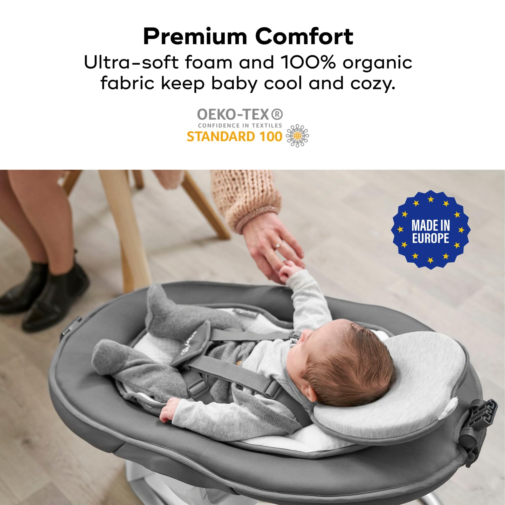 Babymoov Lovenest Organic Baby Infant Cushion, Pediatrician Designed Versatile, Comfortable, Machine-Washable Head and Neck Support (Made in Europe), Baby Registry Must Have
