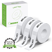NELKO Genuine P21 Label Maker Tape, Adapted Label Print Paper, 14x40mm (0.55"x1.57"), Standard Laminated Office Labeling Tape Replacement, Multipurpose of P21, 180 Labels/Roll, 3-Roll, White