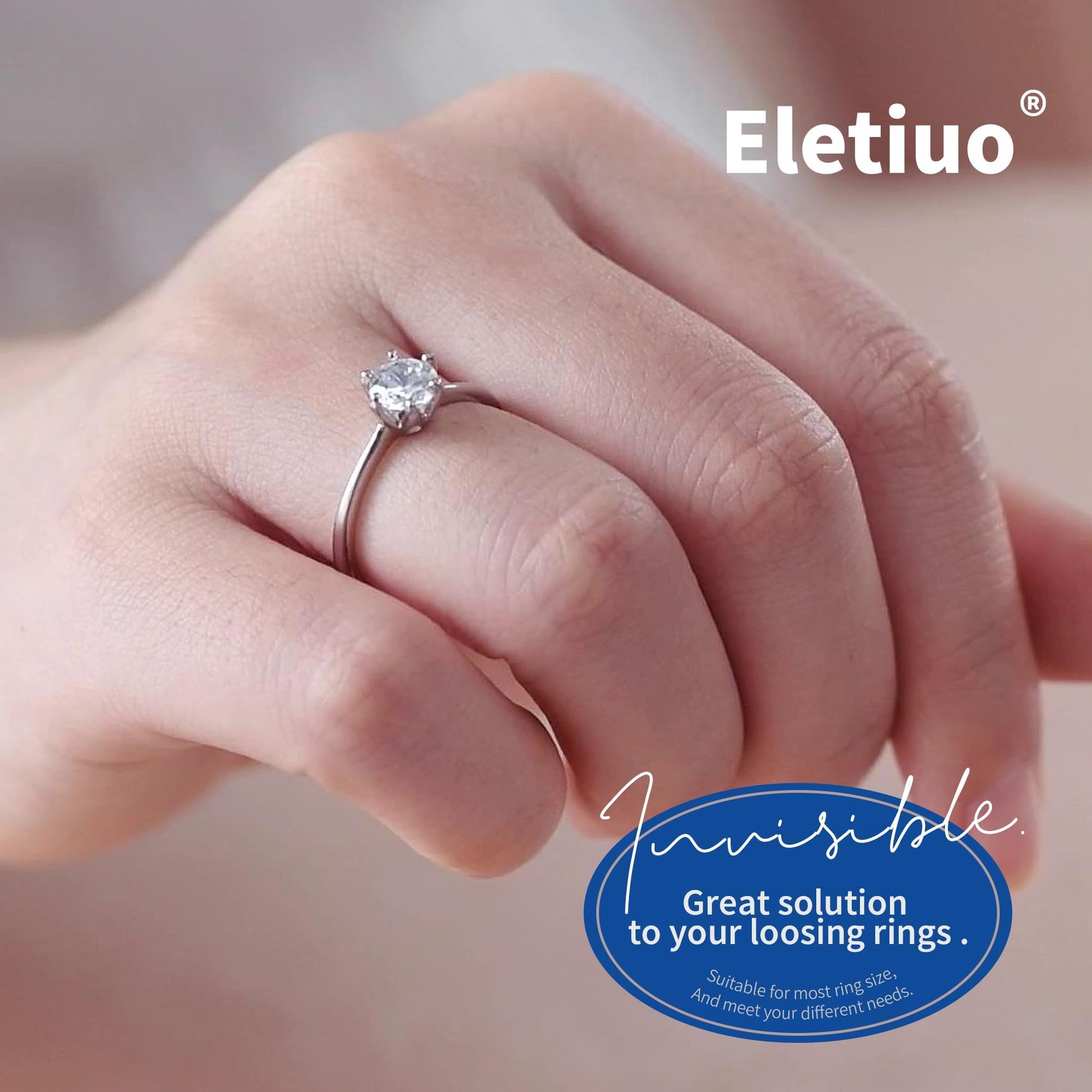 ELETIUO Invisible Ring Size Adjuster for Loose Rings,6 Sheets-234 Pcs Transparent Ring Size Reducer Tightener,Fitter for Wide Rings,Multiple sizers for Man and Woman