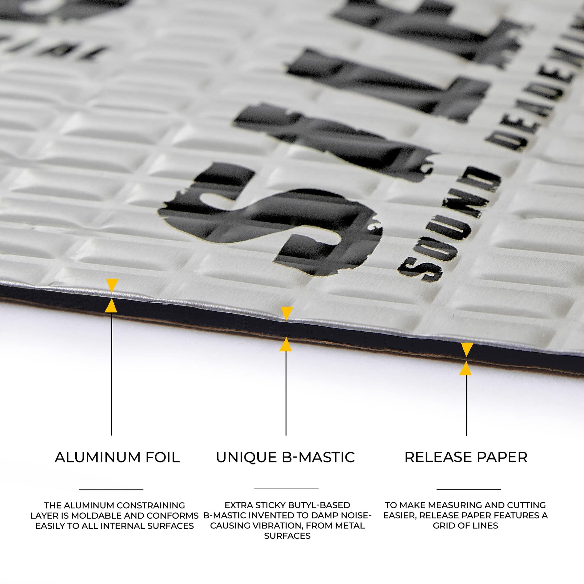 Siless 80 mil (2mm) 36 sqft (3.4 sqm) Car Sound Deadening mat - Butyl Automotive Sound Deadener - Noise Insulation and Vibration Dampening Material (36 sqft)