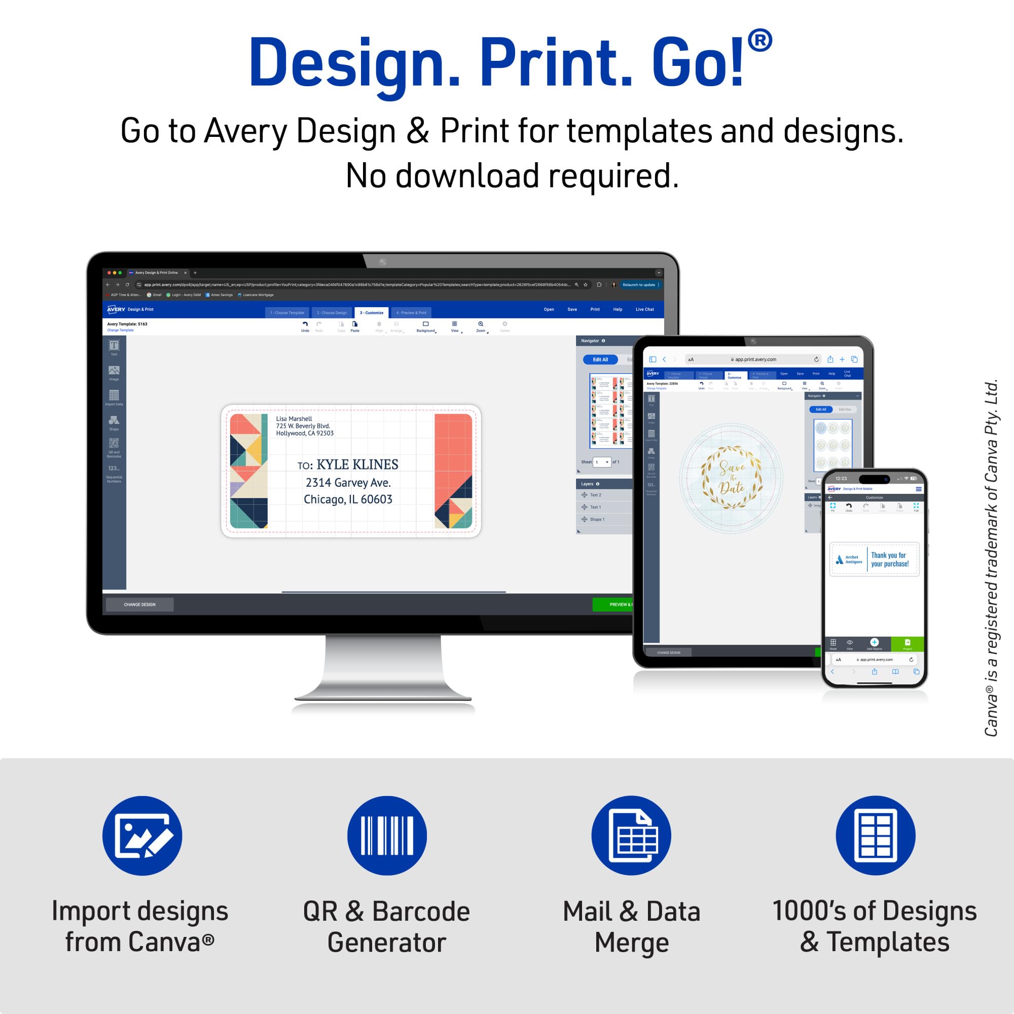 Avery Printable Business Cards with Sure Feed Technology, 2" x 3.5", White, 250 Blank Cards for Laser Printers (05371)