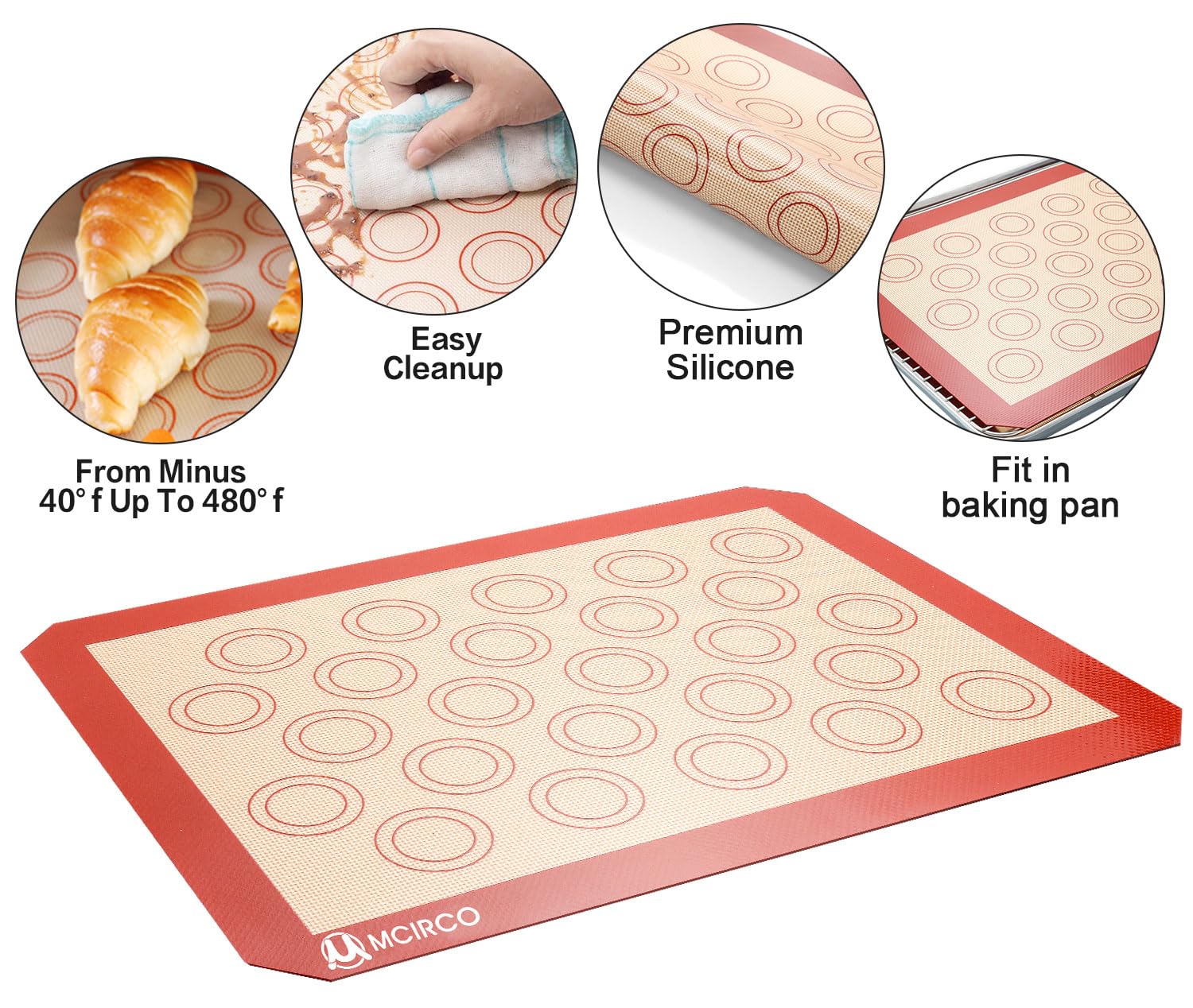 Stainless Steel Baking Sheet Tray Cooling Rack with Silicone Baking Mat Set, Cookie Pan with Cooling Rack, Set of 9 (3 Sheets + 3 Racks + 3 Mats), 10/12/16 Inch, Easy Clean