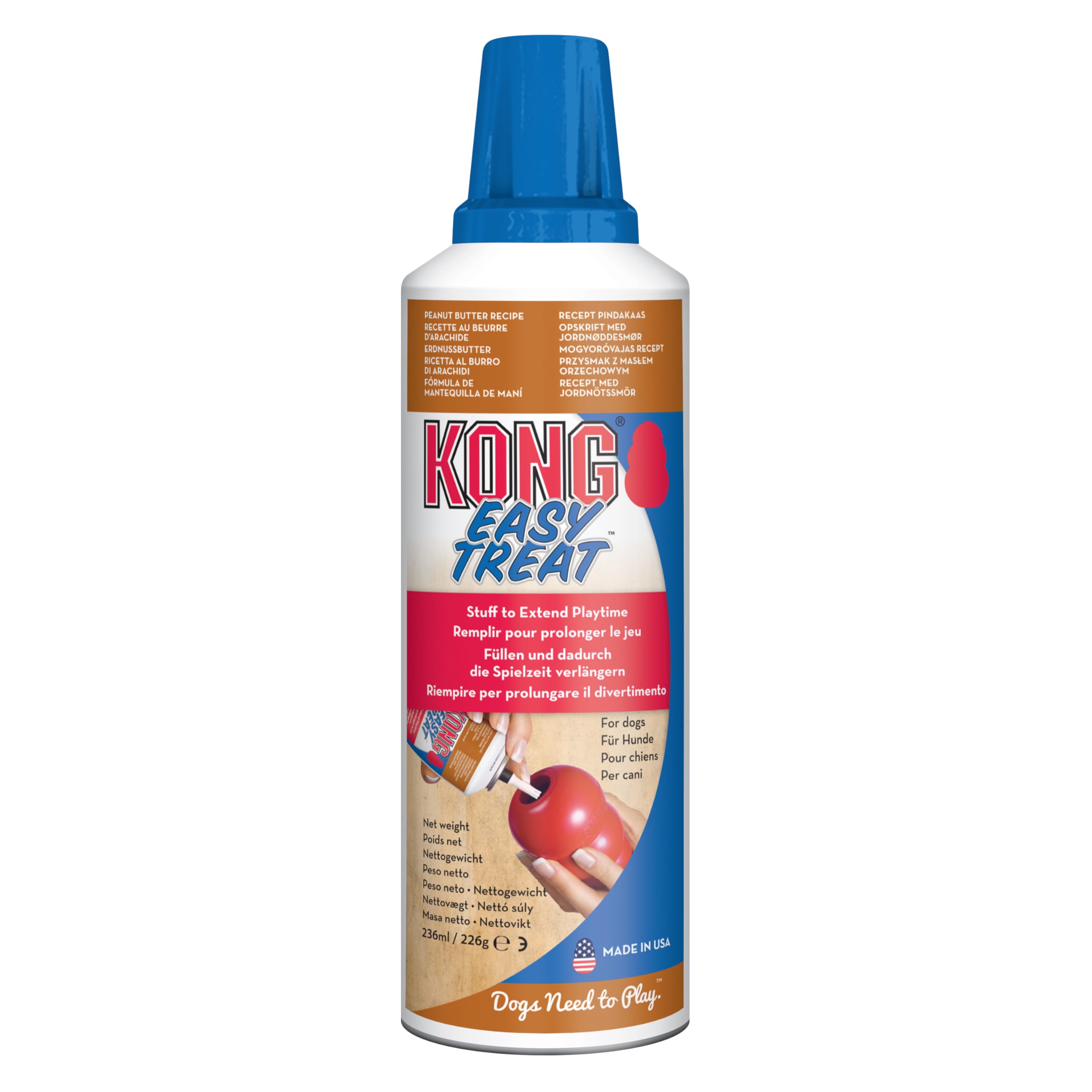 KONG - Easy Treat - Dog Treat Paste - Peanut Butter - 8 Ounce