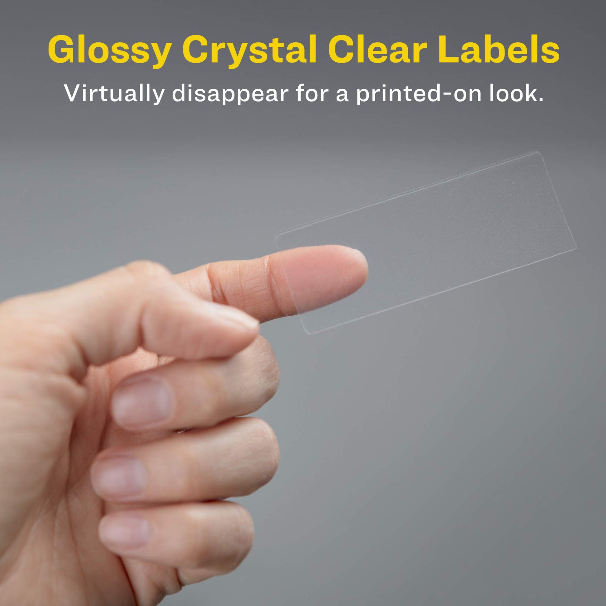 Avery Printable Address Labels with Sure Feed, 1" x 2-5/8", Glossy Clear, 300 Blank Mailing Labels for Laser and Inkjet Printers (6521)
