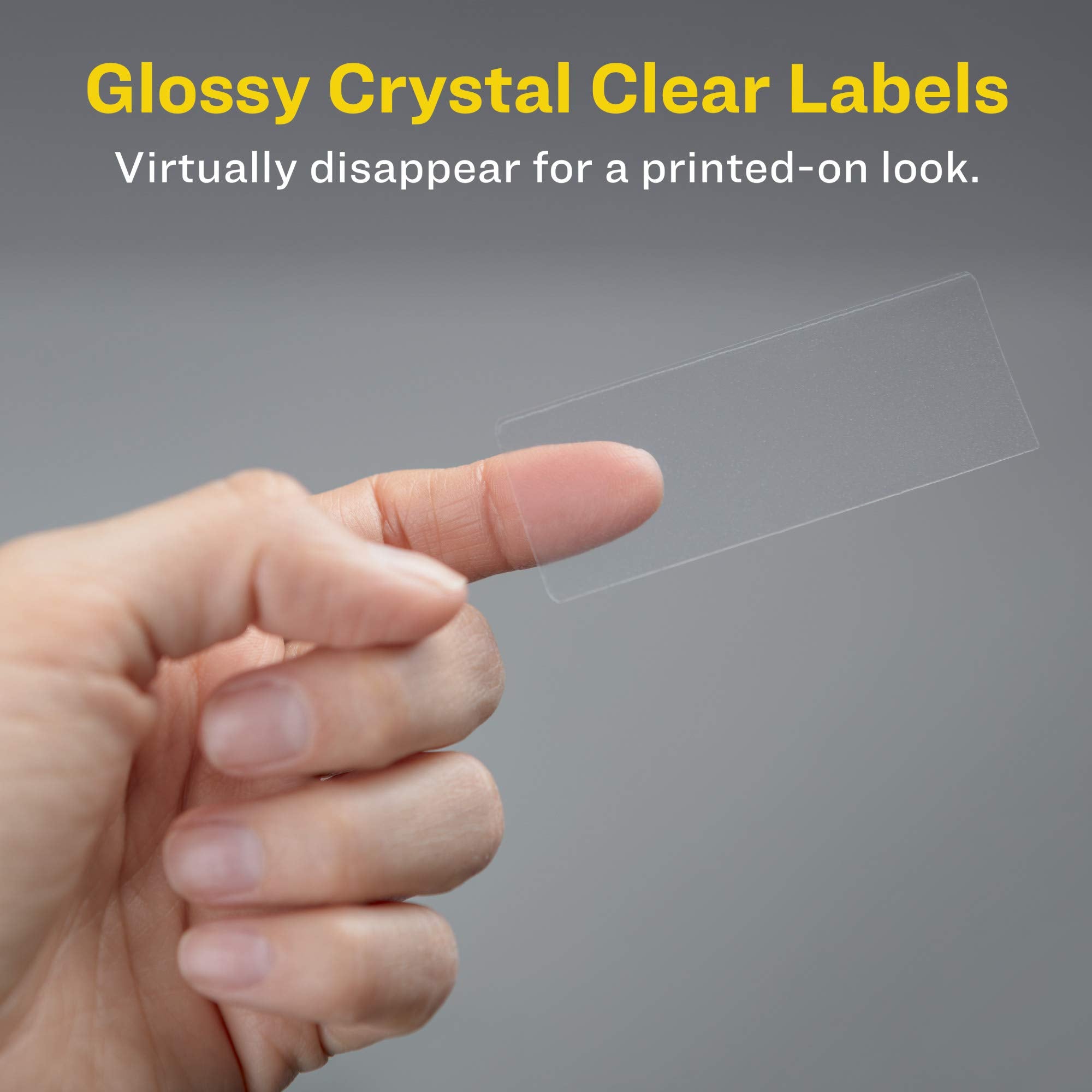 Avery Printable Address Labels with Sure Feed, 1" x 2-5/8", Glossy Clear, 300 Blank Mailing Labels for Laser and Inkjet Printers (6521)