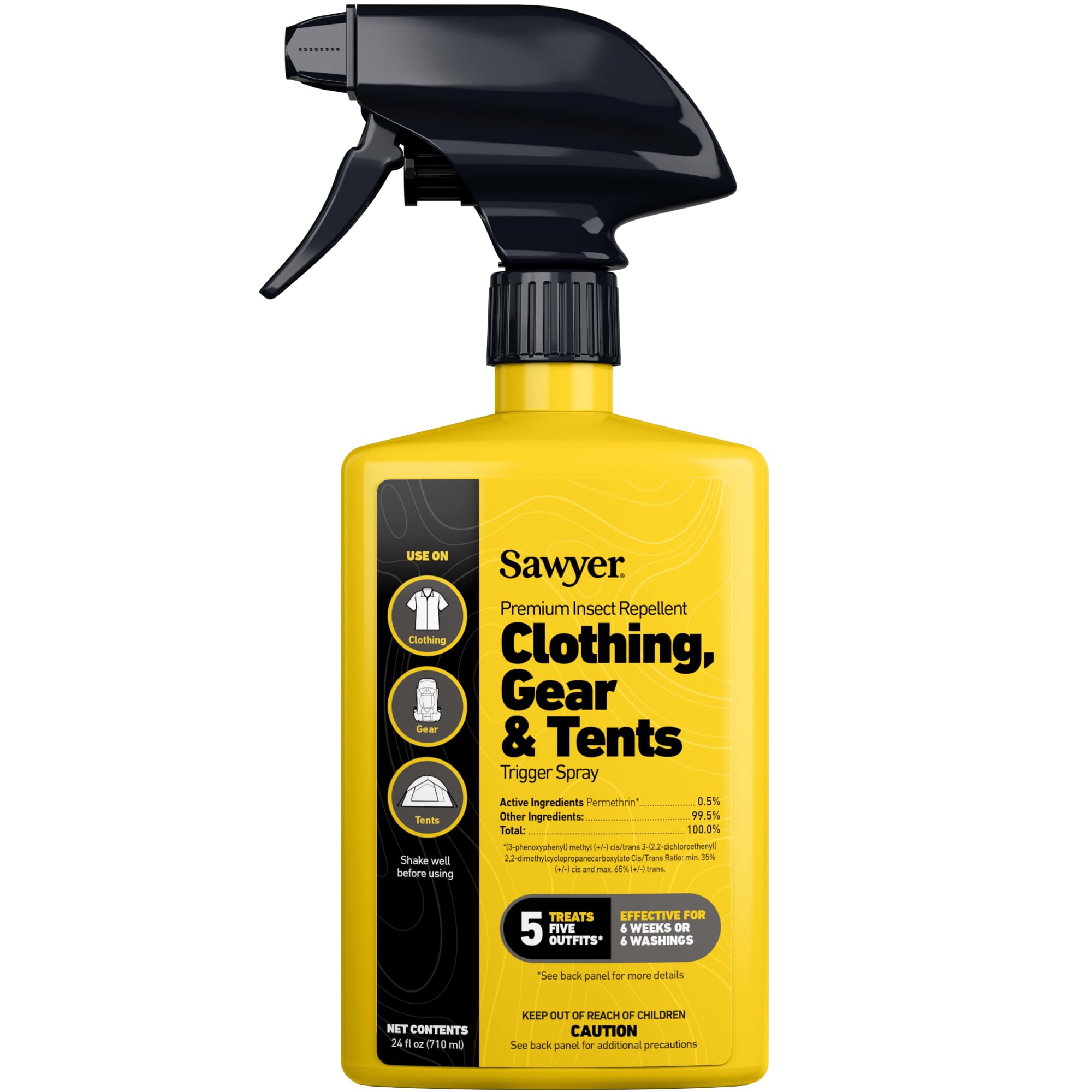 Sawyer Products SP657 Premium Permethrin Insect Repellent for Clothing, Gear & Tents, Trigger Spray, 24-Ounce