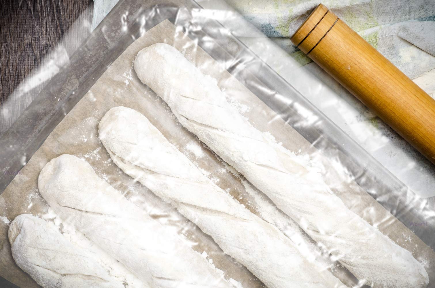 Wowfit 100 CT 18x24 inch 1.1 Mil Clear Plastic Flat Open Poly Bags – Great for Proofing Bread, Dough, Food Storage, Artwork, Pans, and More