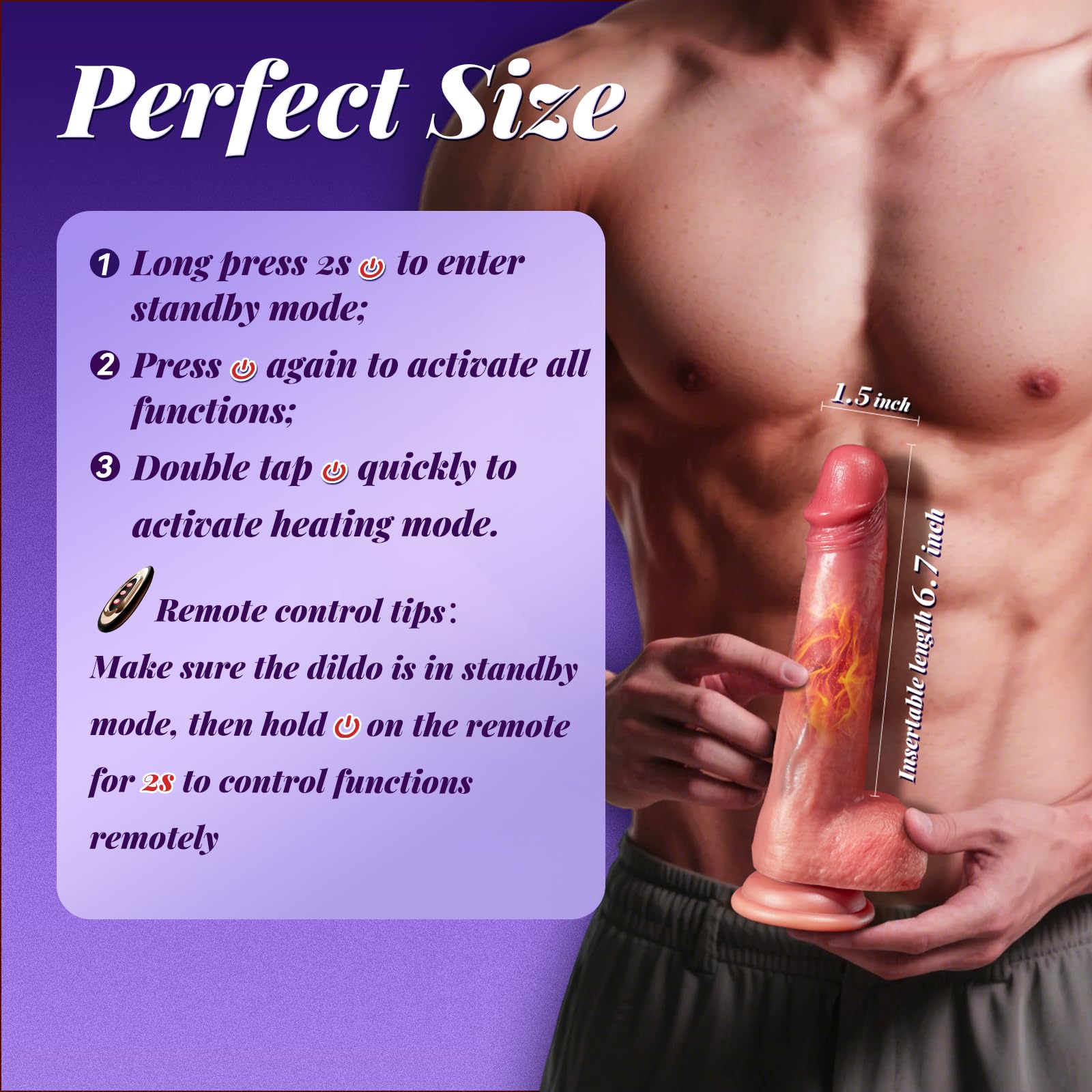 Vibrator Sex Toys Thrusting Dildo，Suction Cup Dildo Penis with 10 Thrusting & 3 Vibrating Modes for G Spot Vagina Anal Sex Stimulation，Soft Silicone Dildos Adult Sex Toy for Women and Couple