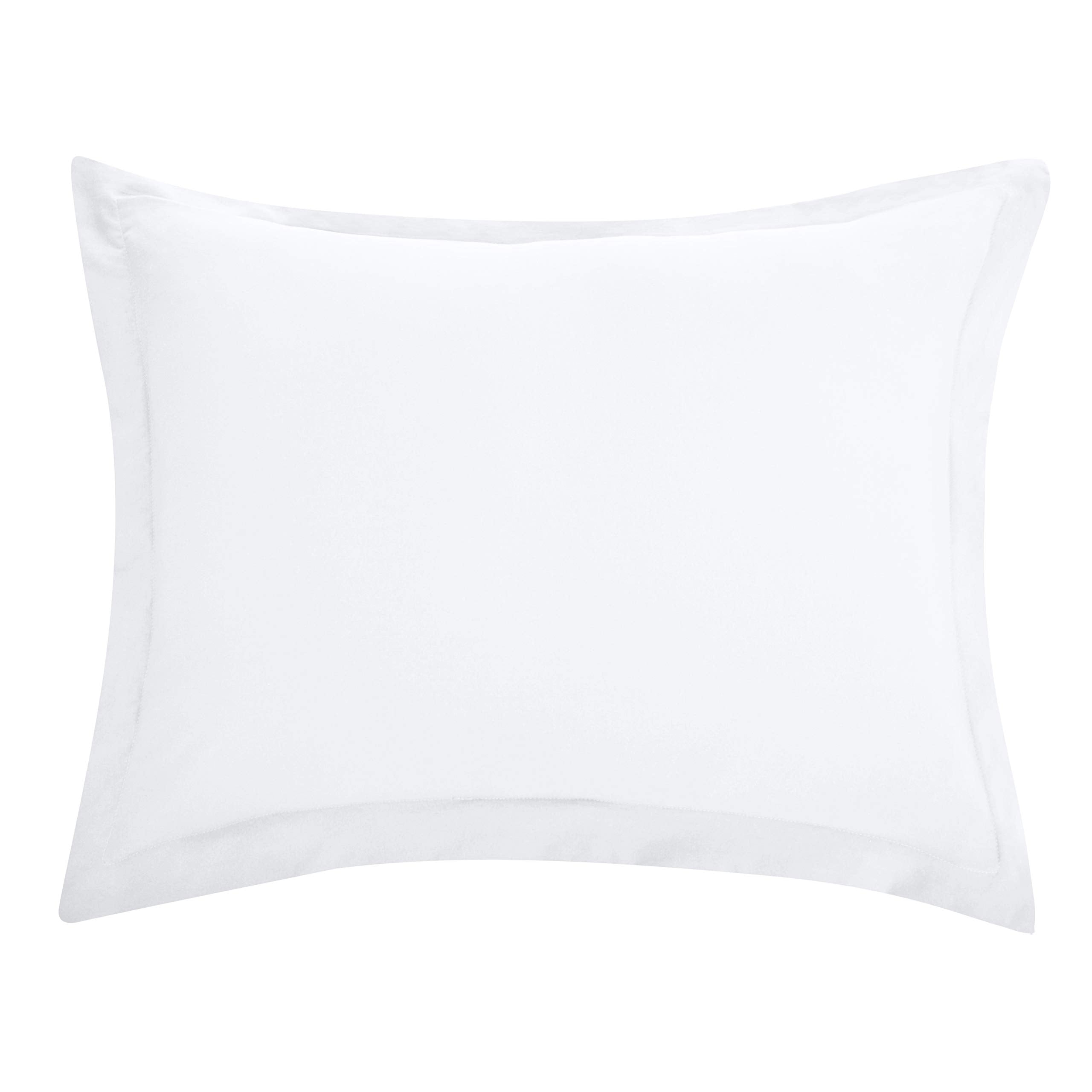Amazon Basics Lightweight Microfiber 3 Piece Duvet Cover Set with Zipper Closure, Full/Queen, Bright White, Solid