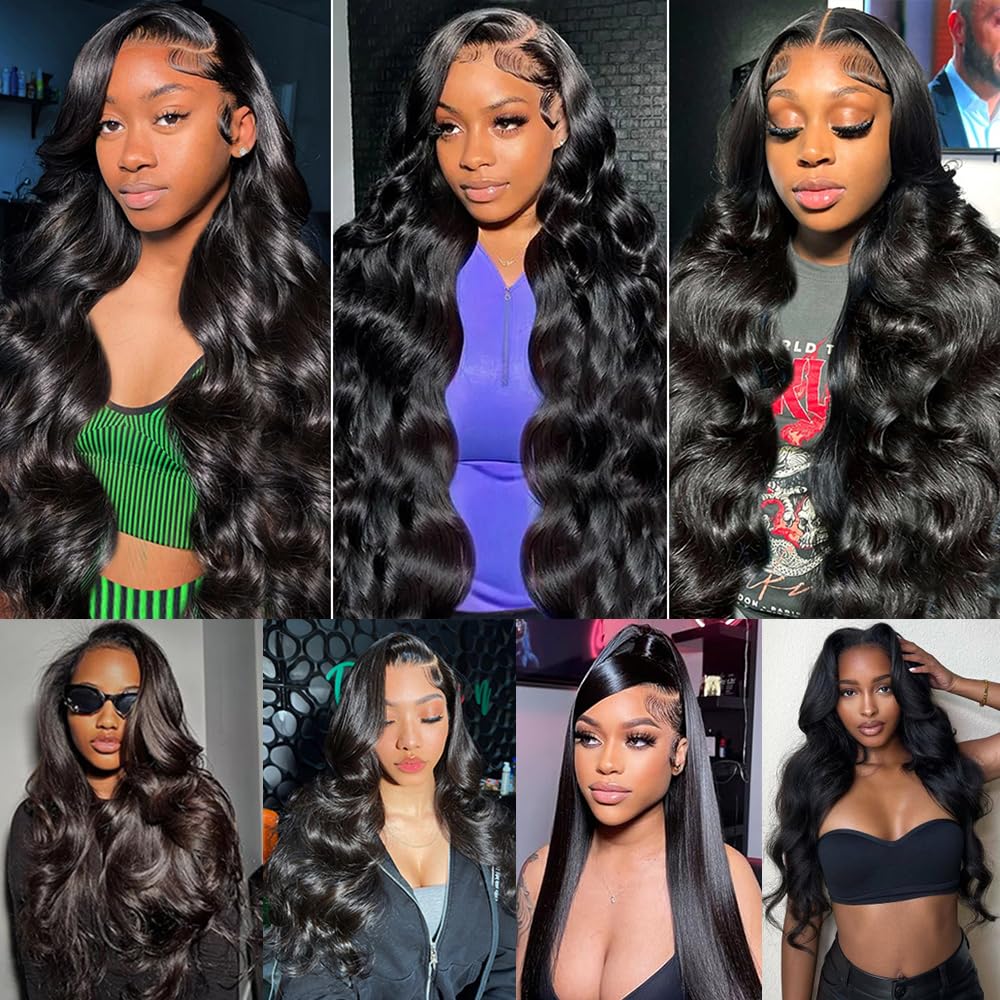 Body Wave Lace Front Wigs Human Hair 13x6 Lace Front Wigs Human Hair 200% Density 26 Inch 13x6 HD Lace Frontal HumanHair Wigs for Black Women With BabyHair