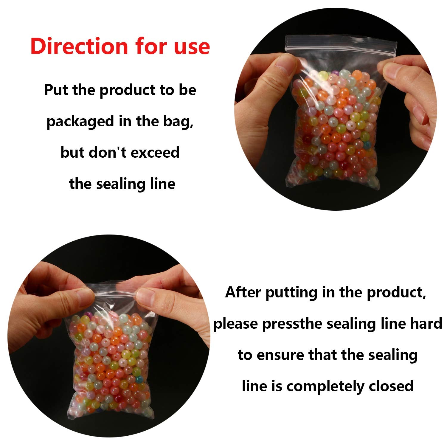 400Pcs Small Zip Bags, 2 x 3 Inches Resealable Self Sealing Zipper Clear Plastic Bags for Jewelry, Cookie, Candy, Birthday Party Self Sealing Plastic Bag