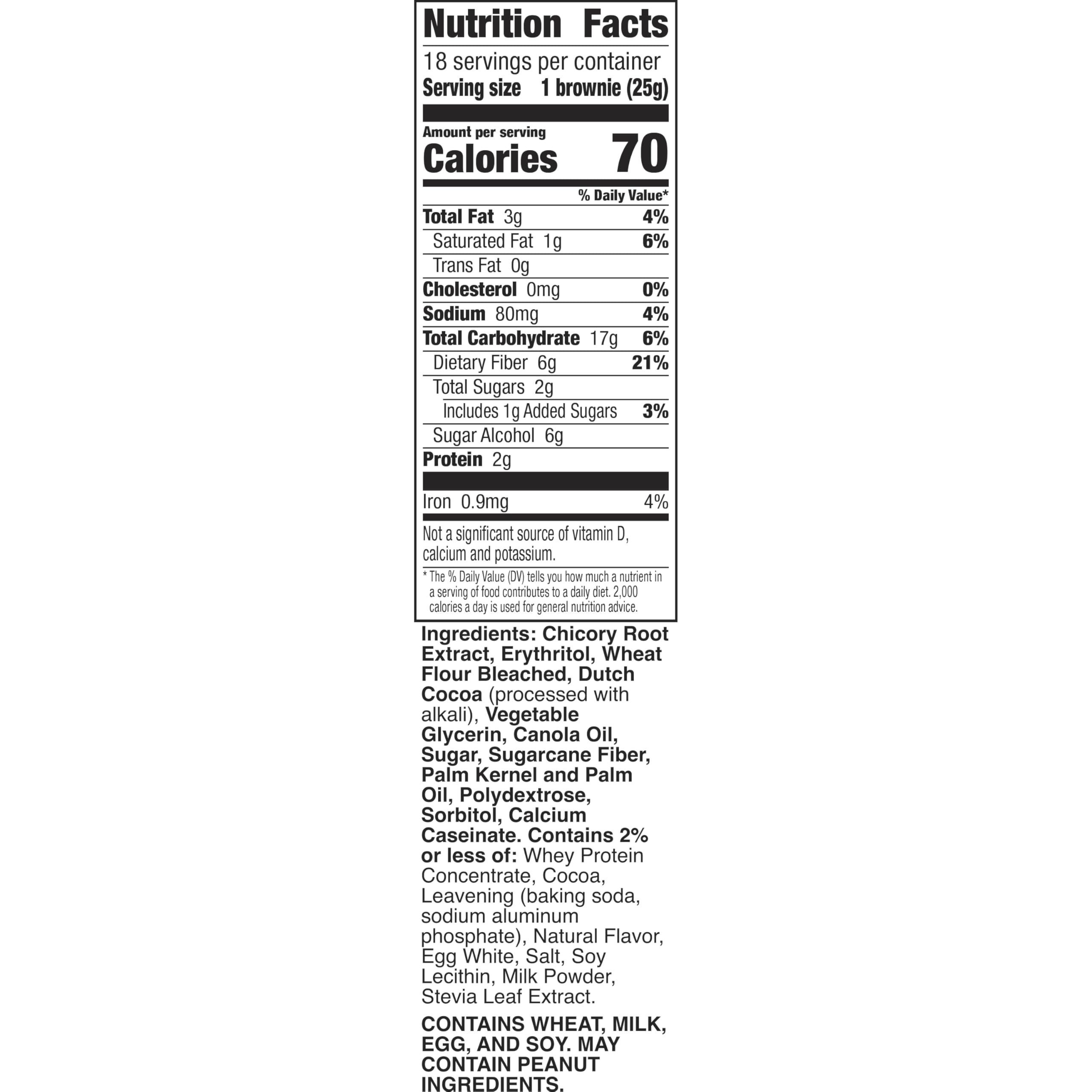 Fiber One 70 Calorie Brownies, Chocolate Fudge Snack Bars, Mega Pack, 18 Ct, 16 oz