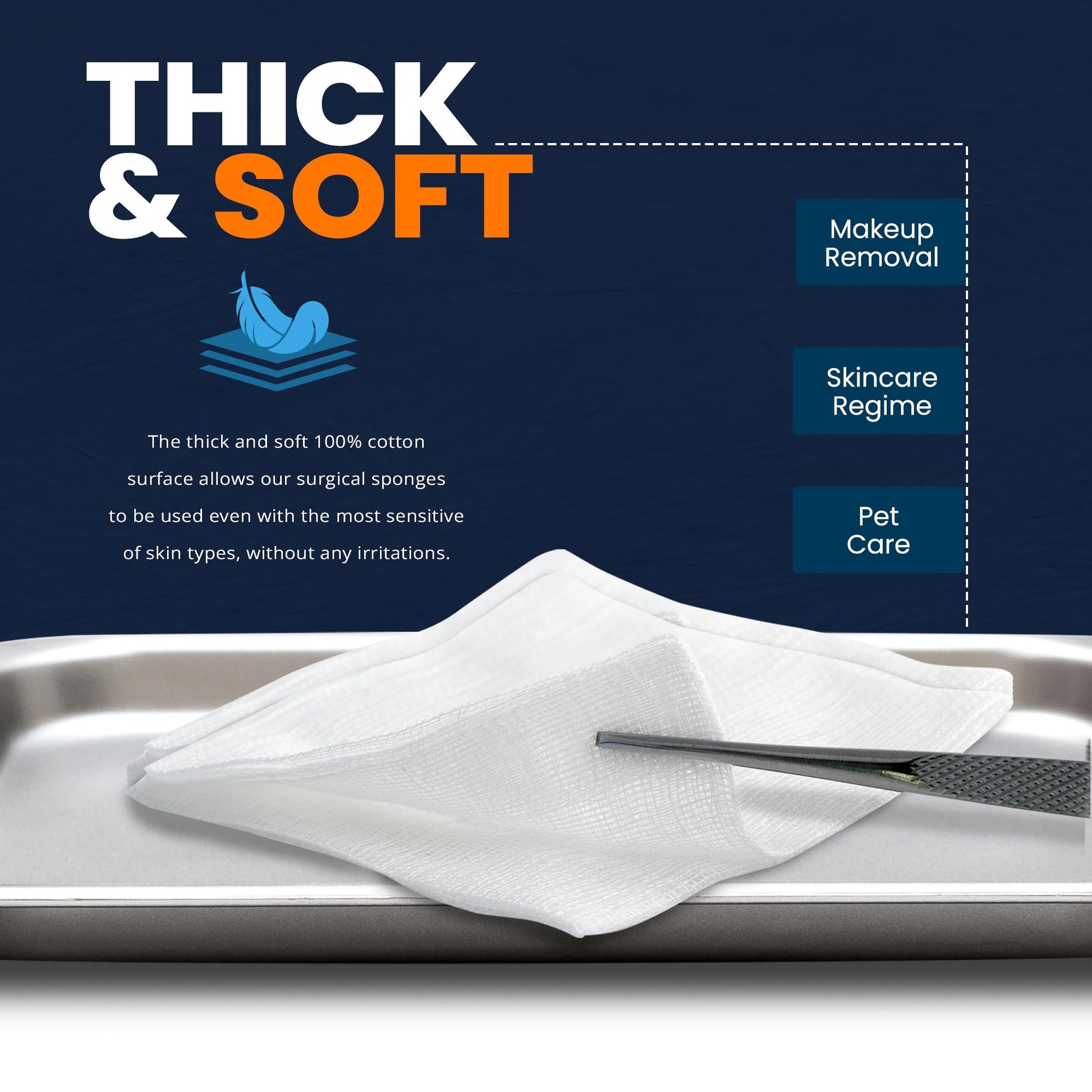 MED PRIDE 4”x 4” Gauze, 200 Surgical Sponges 12-ply Extra Absorbent | All-Gauze, Non-Sterile| Great for Wound Dressing, Prepping, Scrubbing & Cleaning| Essential First-Aid